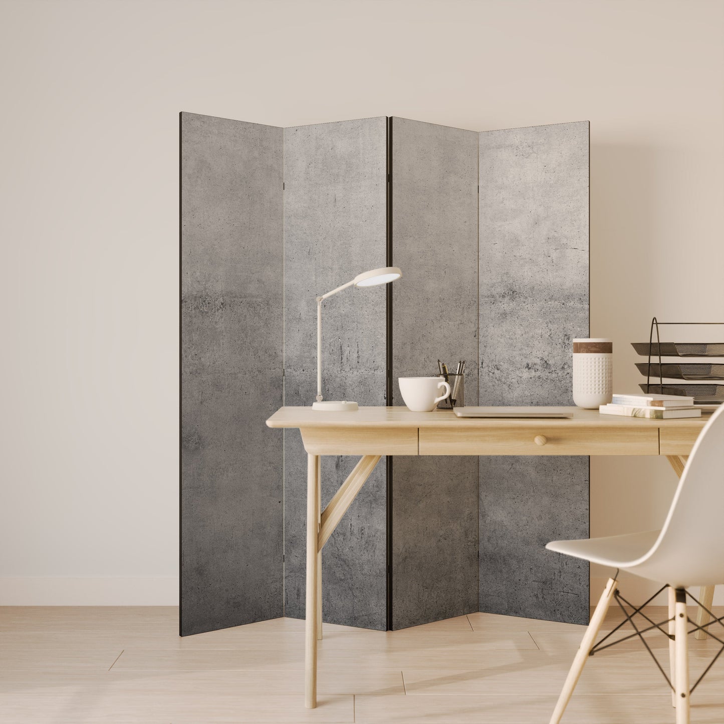 DISPLAY MED SKUGGOR Dekorativ rumsavdelare med 4 paneler
