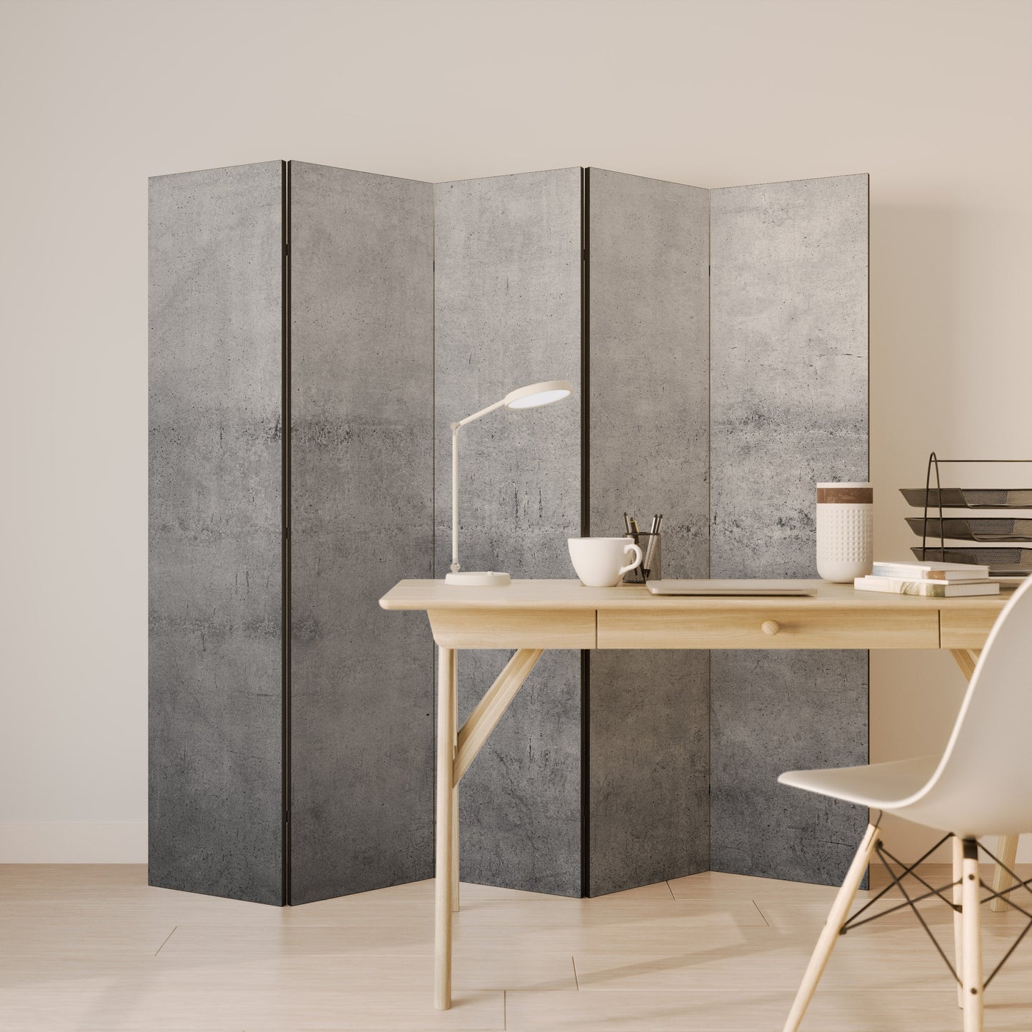 SUBTLE SHADOWS DISPLAY Decorative 5-Panel Room Divider