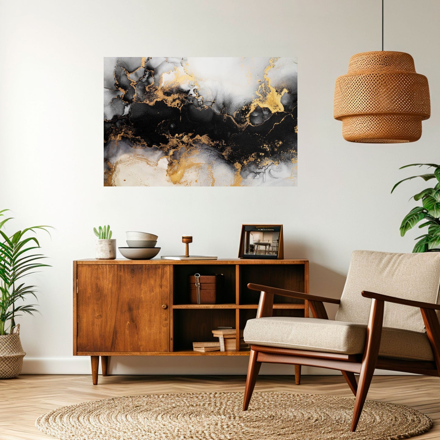 MARBLE OF TOMMORROW Peel and Stick Horizontal Poster