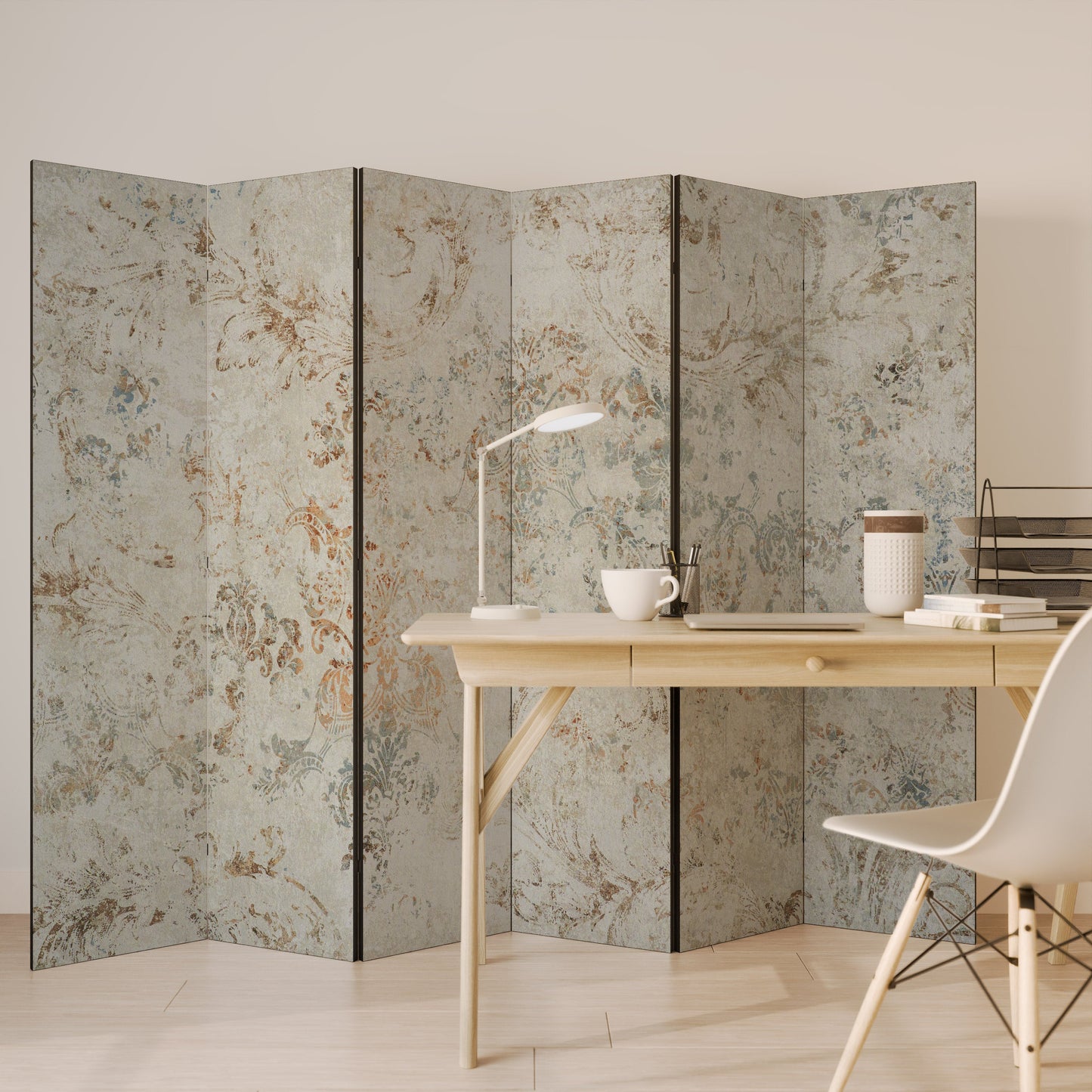 FADED ELEGANCE Decorative 6-Panel Room Divider