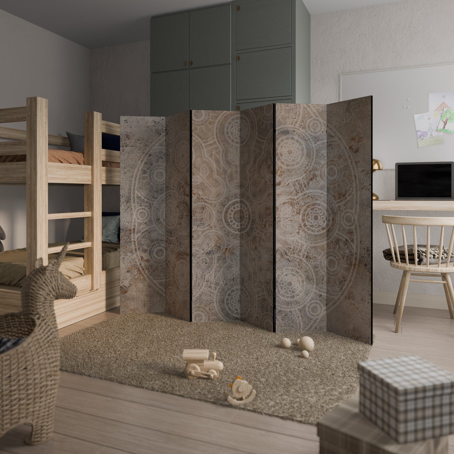 ENIGMATIC PATTERNS Decorative 6-Panel Room Divider