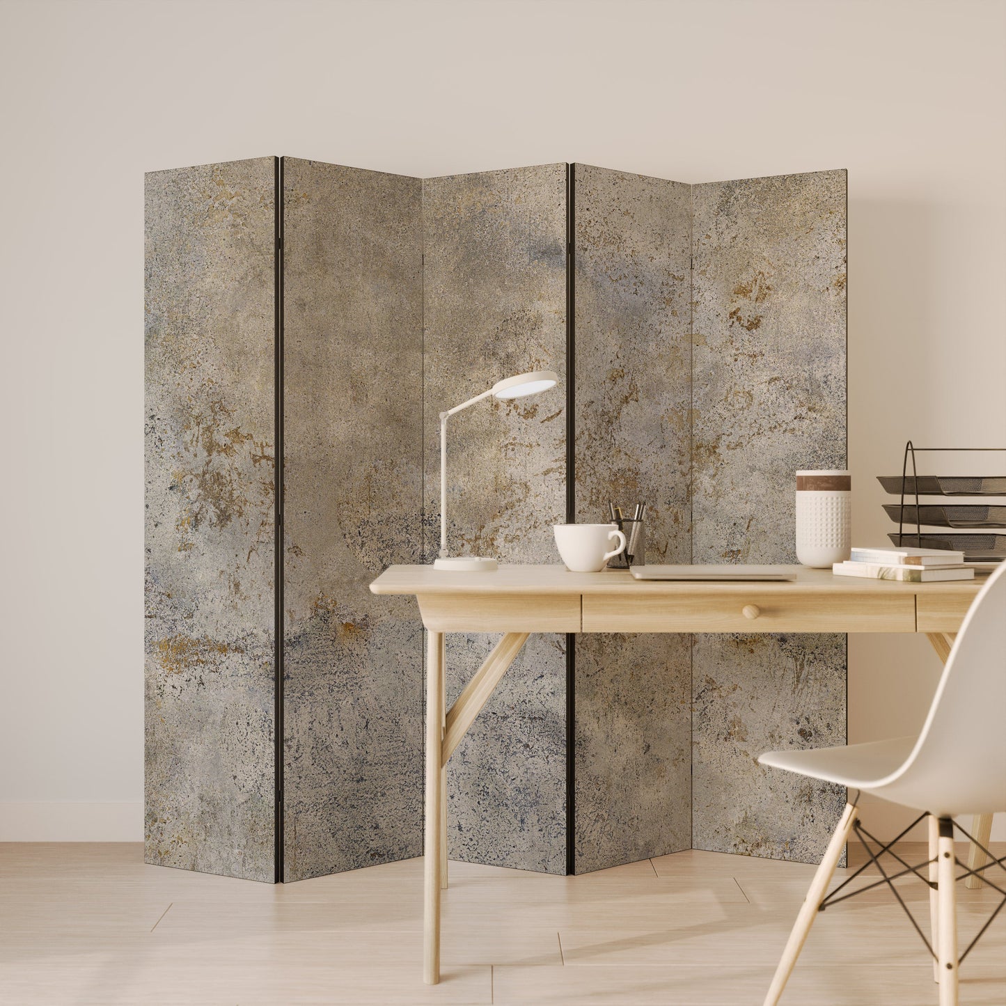 ABSTRACT EARTH CANVAS Decorative 5-Panel Room Divider