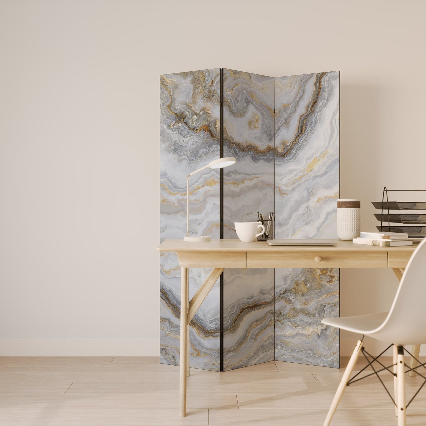 GOLDEN RIDGES Dekorativ rumsavdelare med 3 paneler