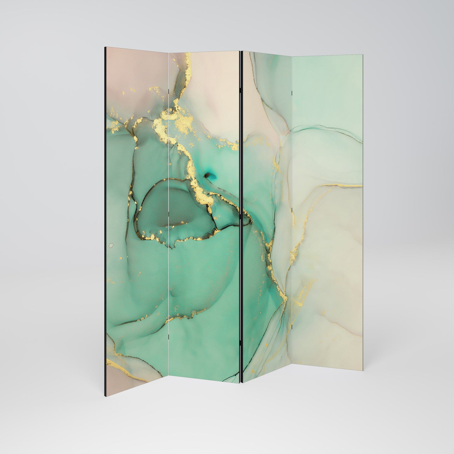 MARBLEIZED MYSTICKE Dekorativ rumsavdelare med 4 paneler