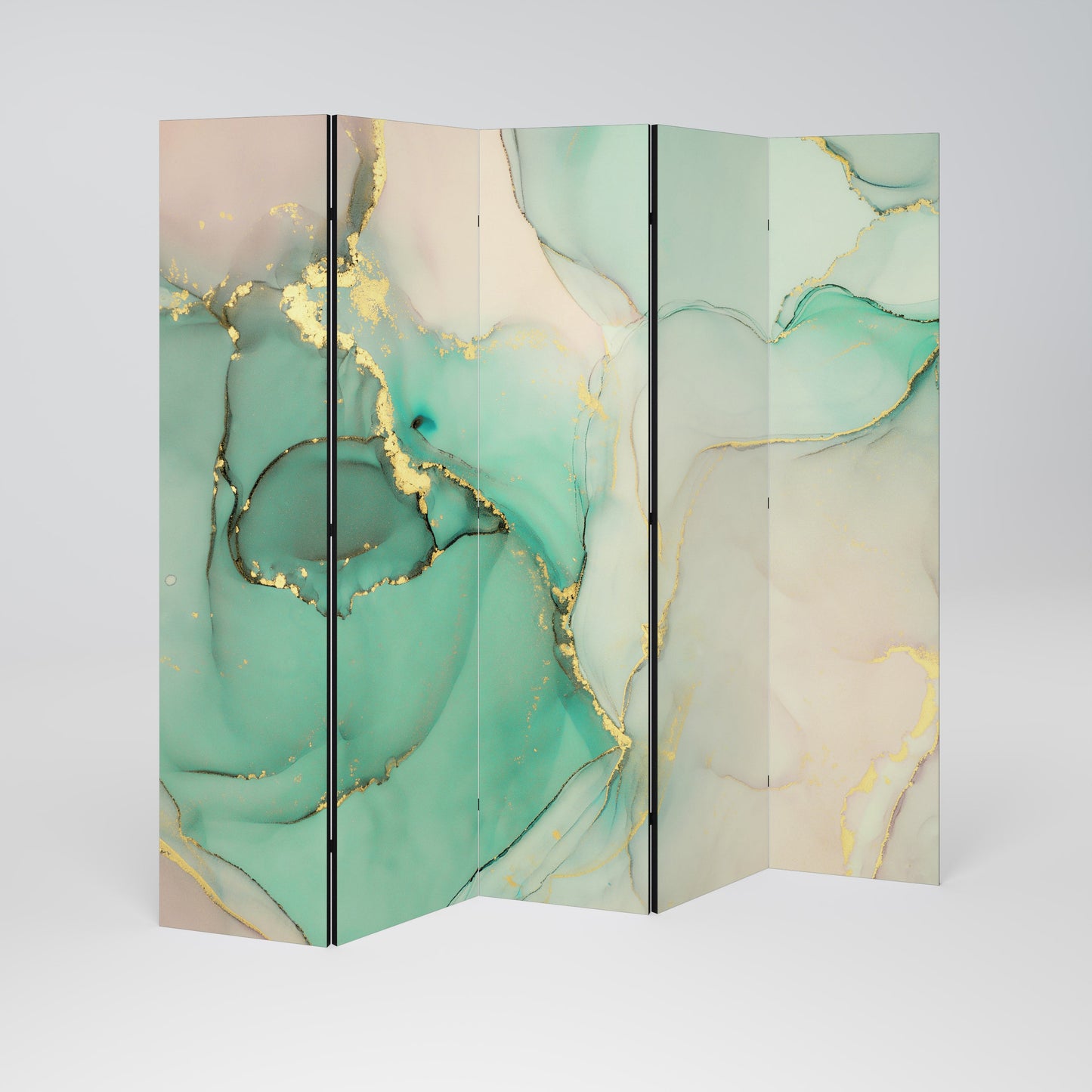 MARBLEIZED MYSTIQUE Decorative 5-Panel Room Divider
