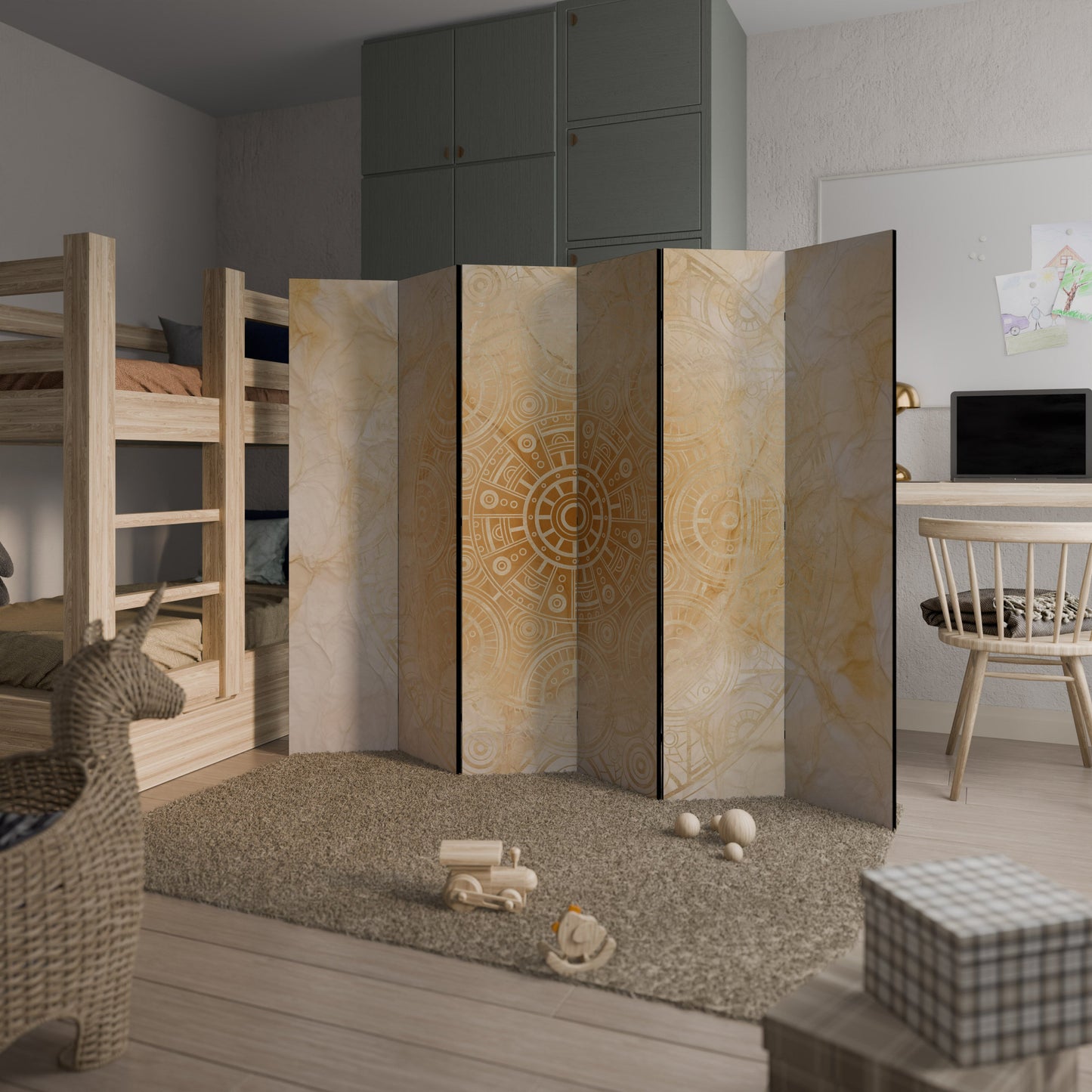 UNTOLD MYSTERIES Decorative 6-Panel Room Divider