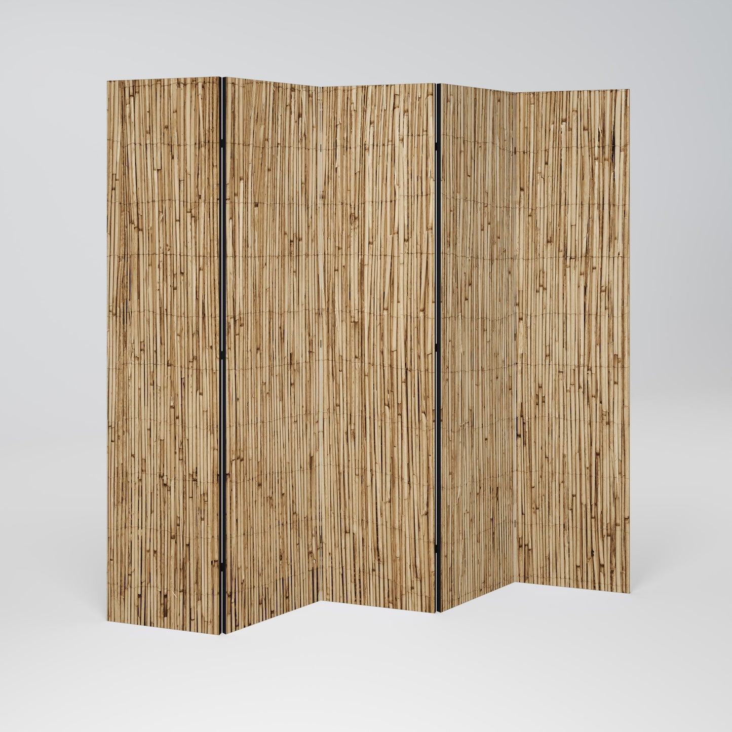 STRAW BOUND DELIGHT Decorative 5-Panel Room Divider