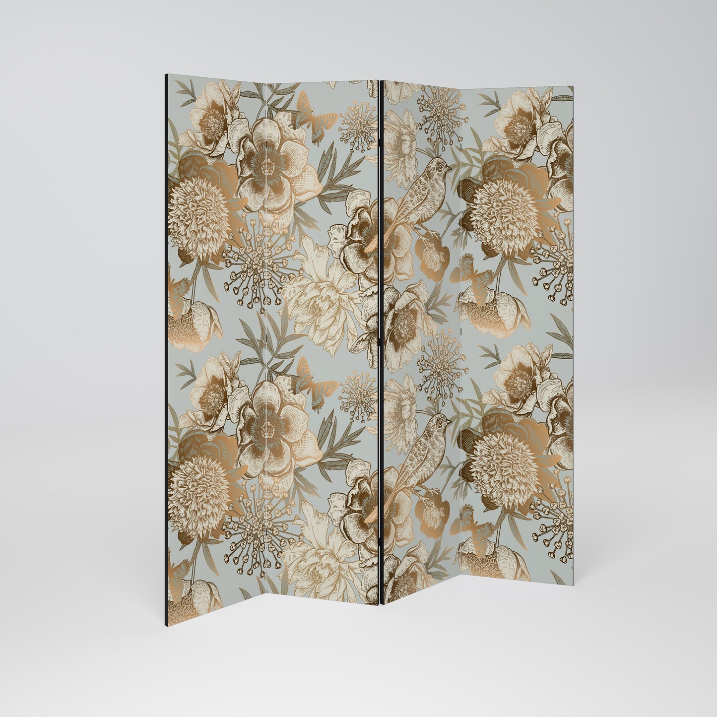 SUCCULENT WHIMSY Dekorativ rumsavdelare med 4 paneler
