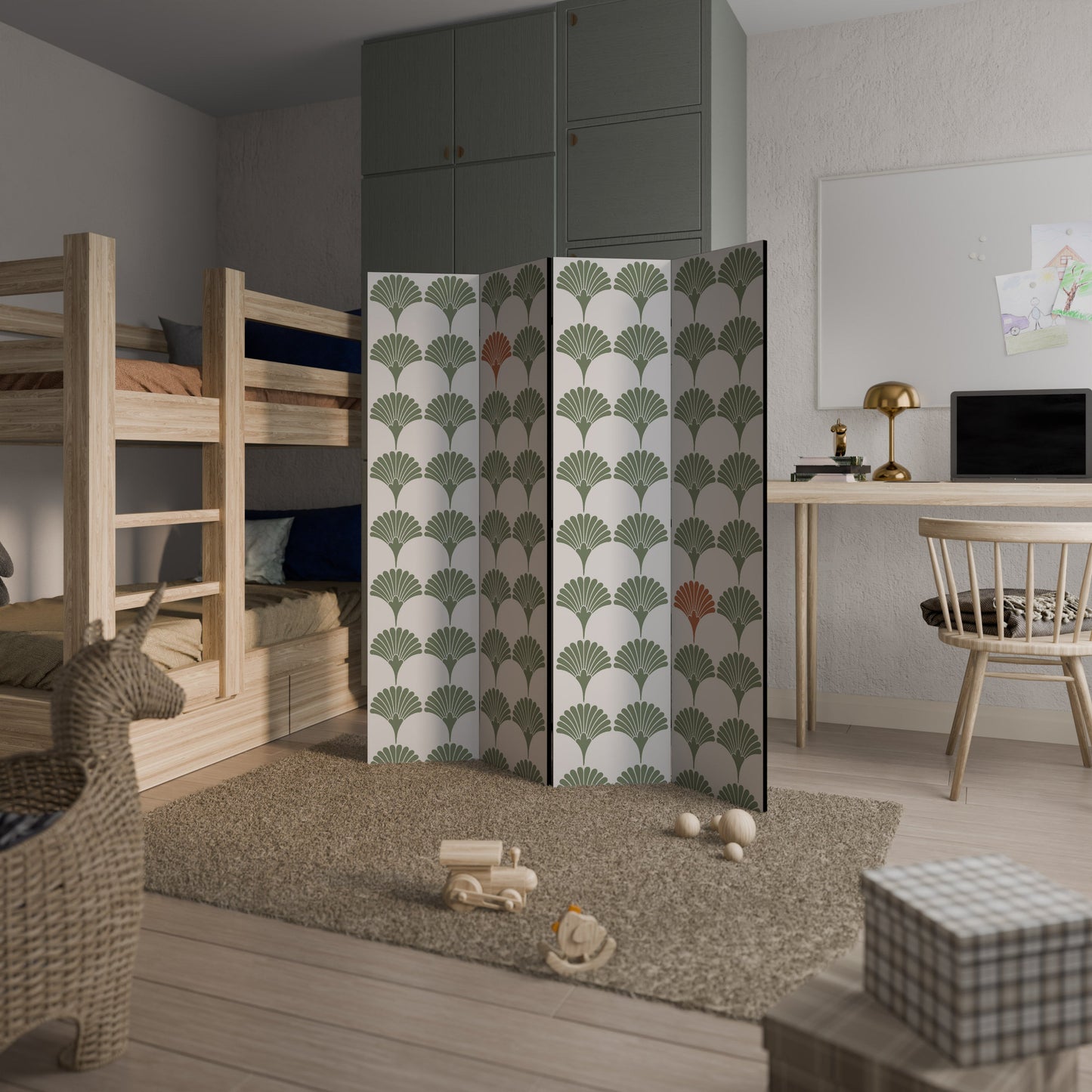 VIVID VALOR Dekorativ rumsavdelare med 4 paneler