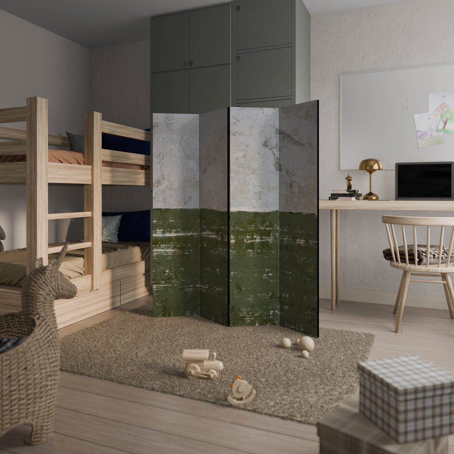 RUSTISK RADIANCE MONTERAD Dekorativ rumsavdelare med 4 paneler