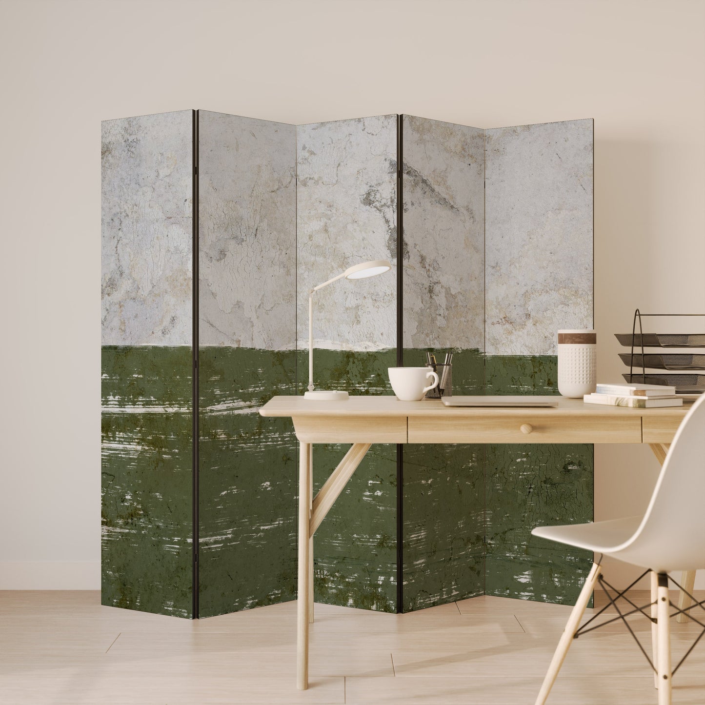 RUSTIC RADIANCE ASSEMBLED Decorative 5-Panel Room Divider