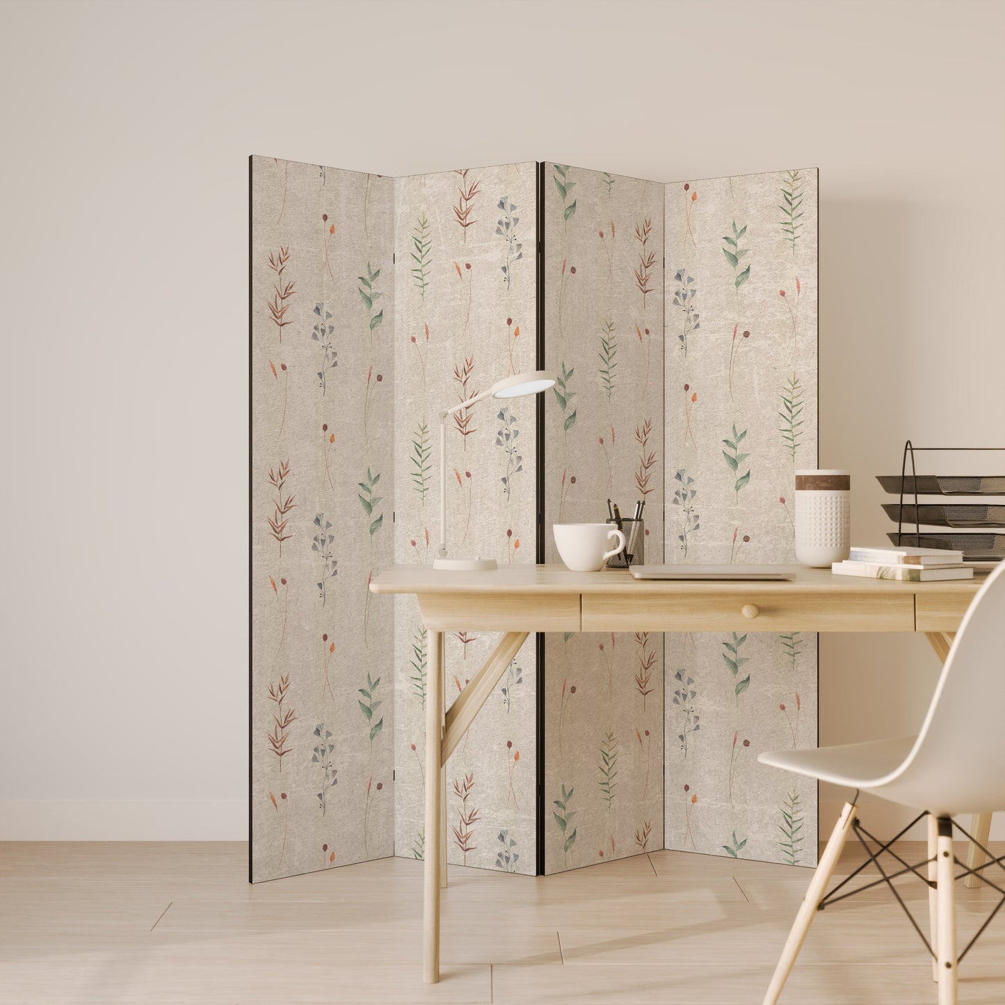 VERDANT HARMONY Dekorativ rumsavdelare med 4 paneler