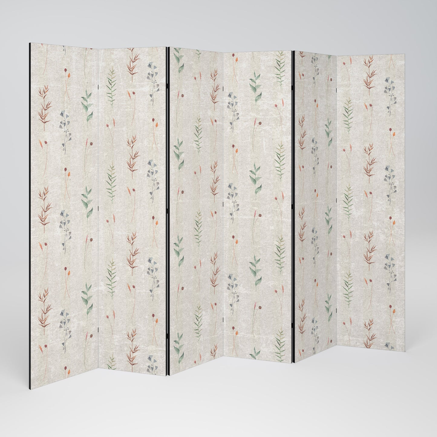 VERDANT HARMONY Decorative 6-Panel Room Divider