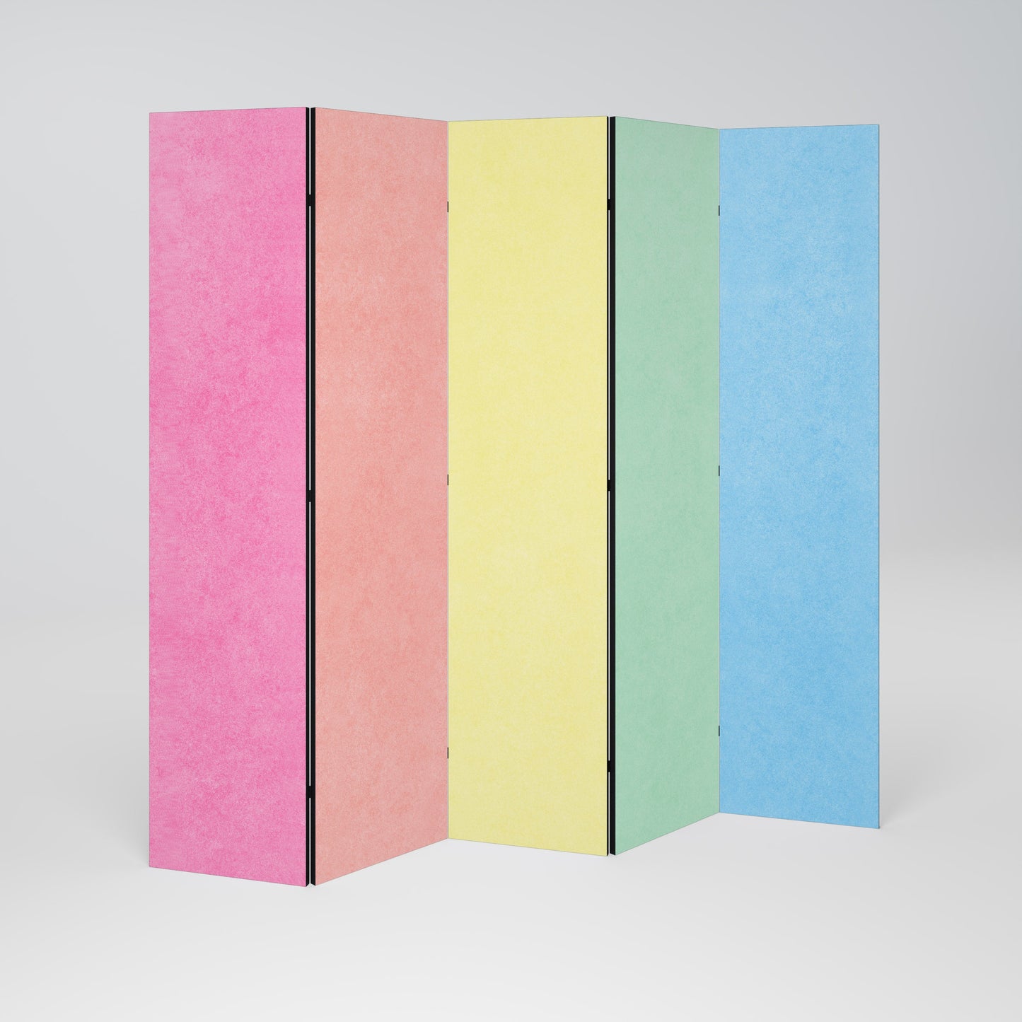 LIKE A ROLLING SHADE Decorative 5-Panel Room Divider