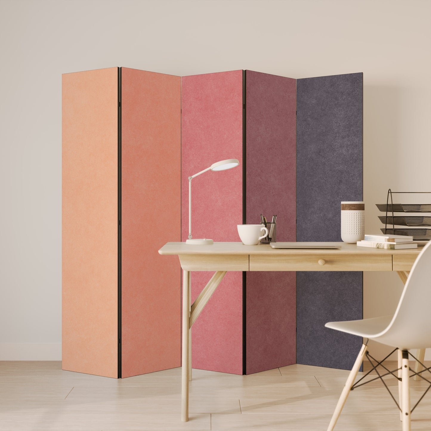 SMELLS LIKE PINK SPIRIT Decorative 5-Panel Room Divider