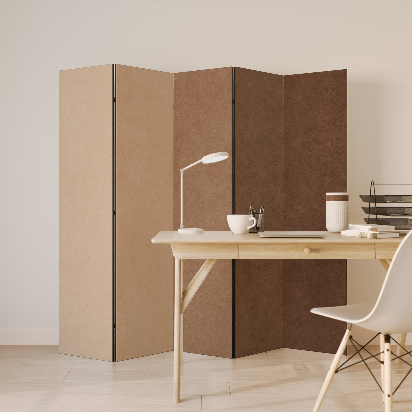 BROWNING IN THE DEEP Decorative 5-Panel Room Divider
