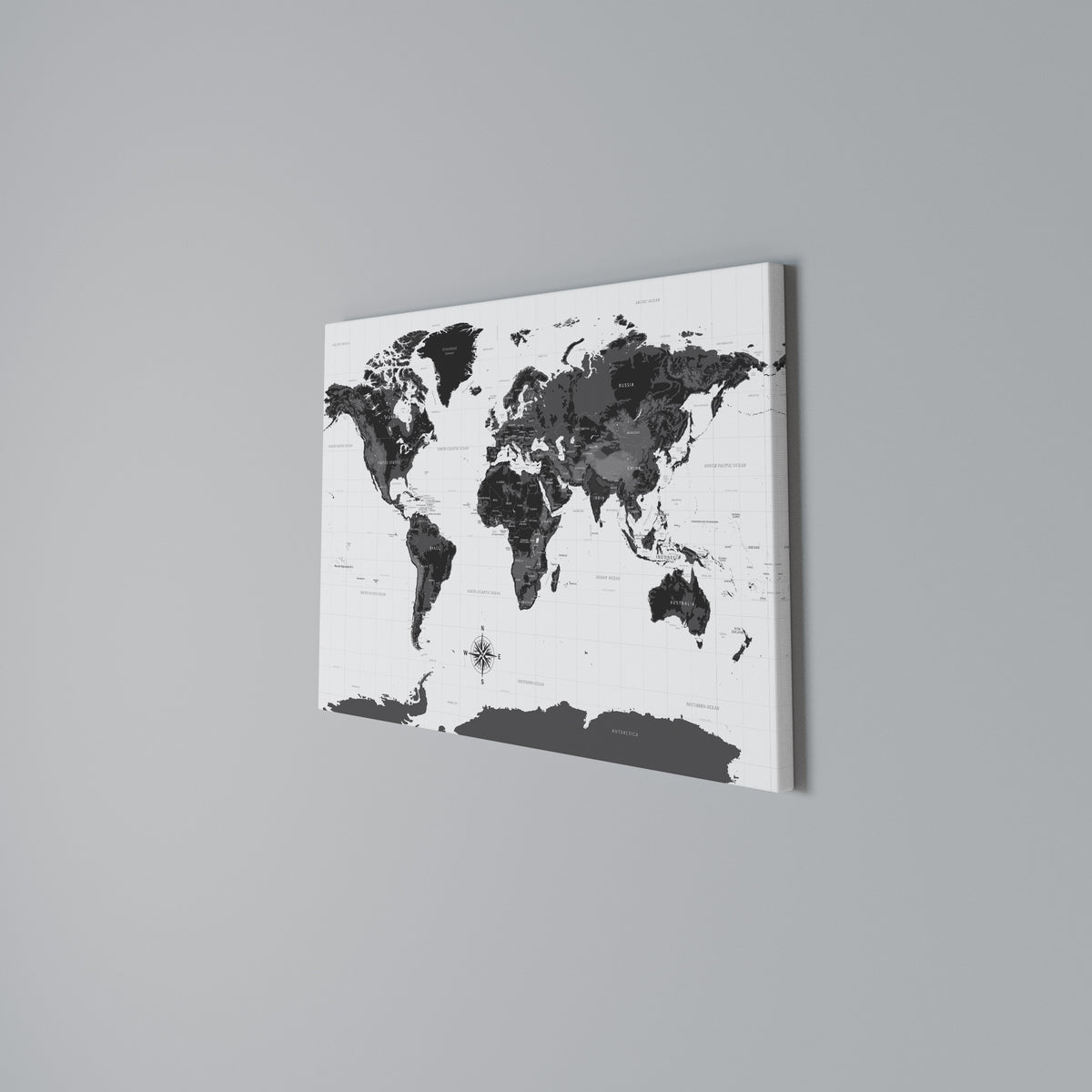 GLOBAL SHADOWS Horizontal Canvas Print