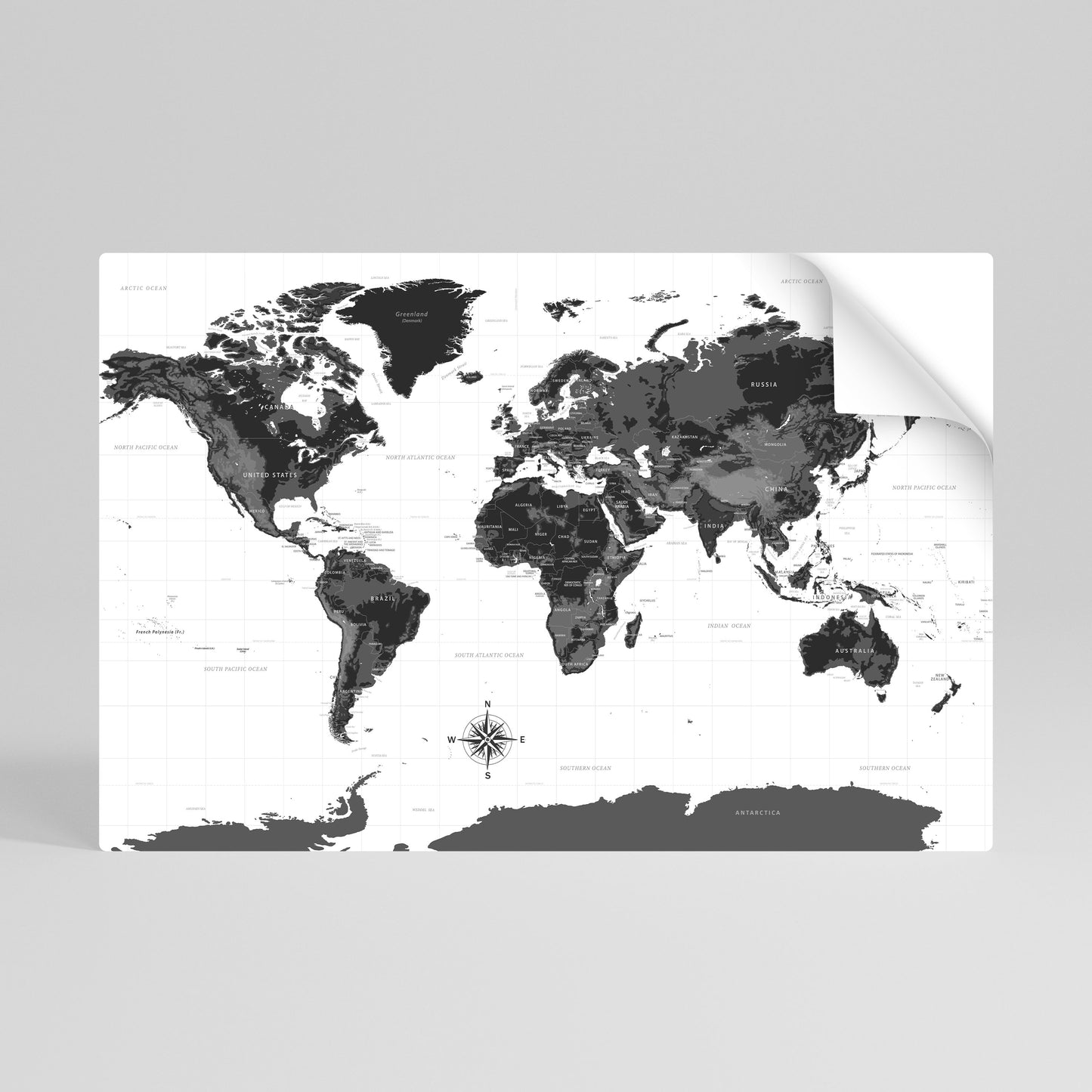 GLOBAL SHADOWS Självhäftande Horisontell Poster