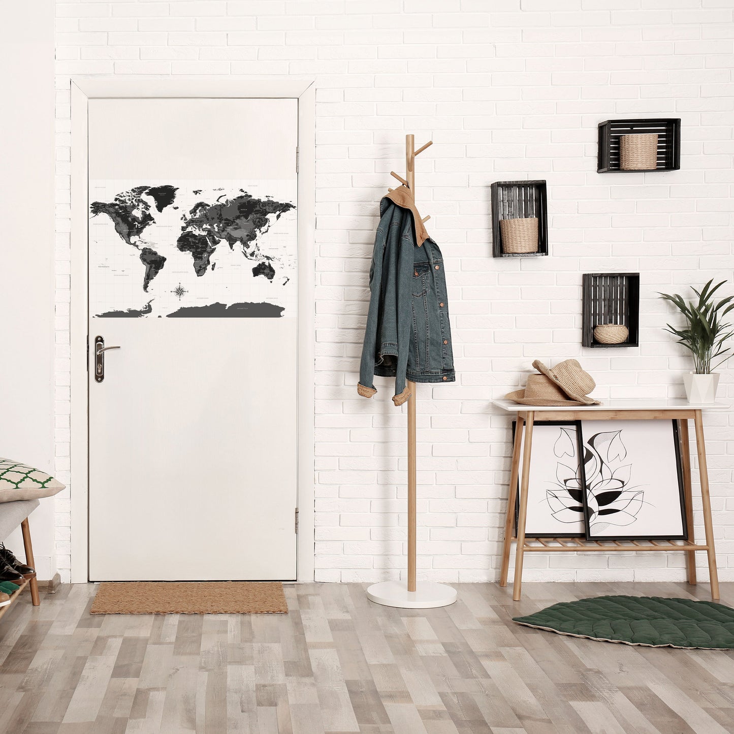 GLOBAL SHADOWS Peel and Stick Horizontal Poster