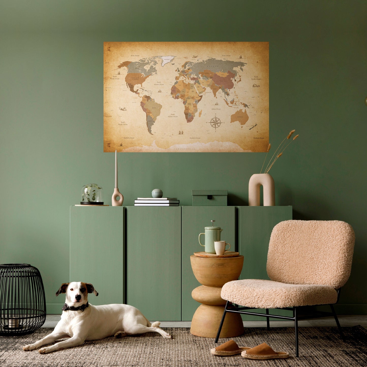 KARTA ÖVER FORNTIDA RESAREN, skalbar och självhäftande poster