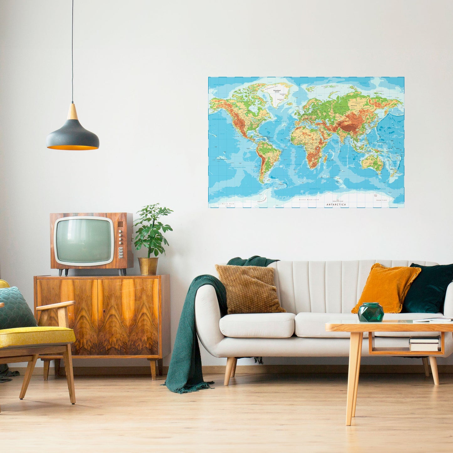 CONTINENTAL COLOR SYMPHONY Peel and Stick Horizontal Poster