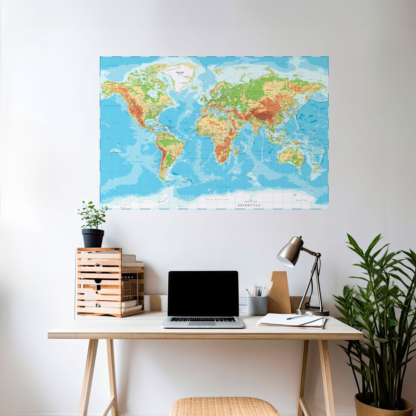 CONTINENTAL COLOR SYMPHONY Peel and Stick Horizontal Poster