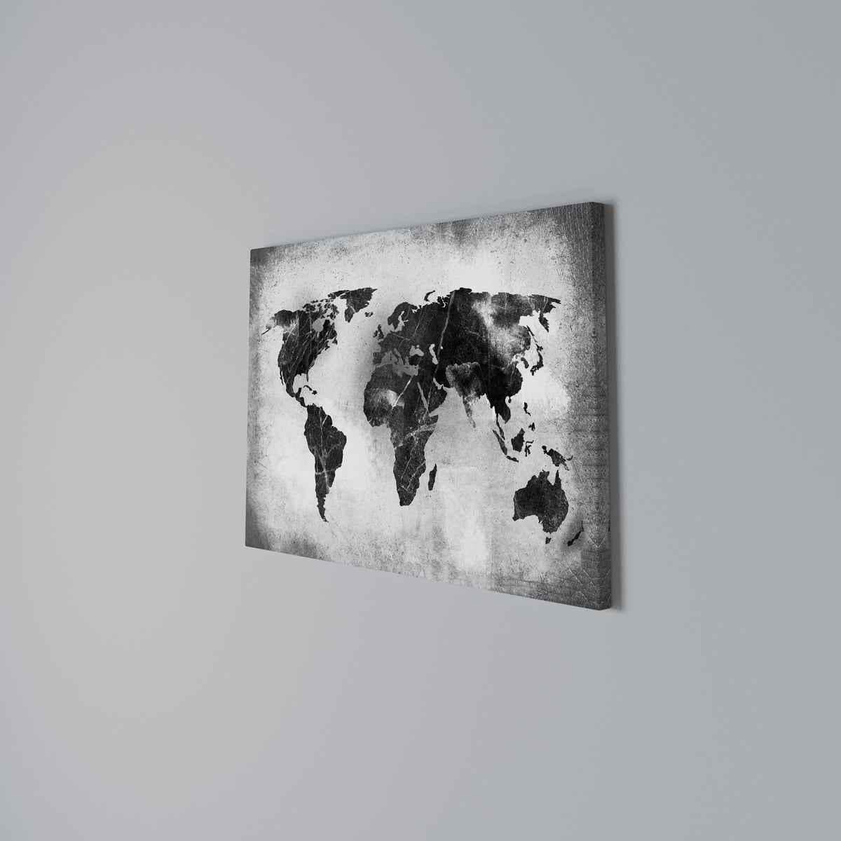 SHADOWED CONTINENTS Horizontal Canvas Print