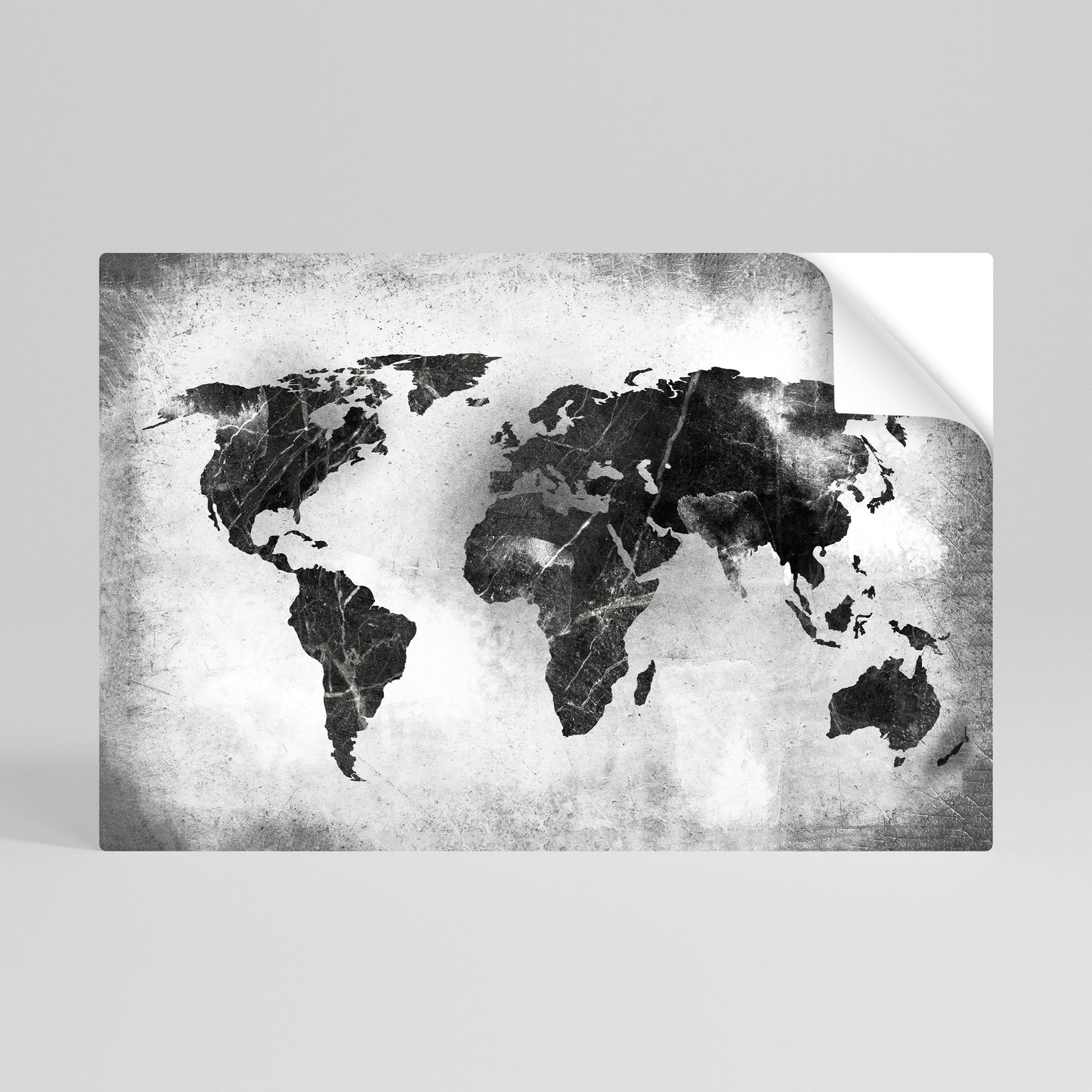 SHADOWED CONTINENTS Självhäftande Horisontell Poster