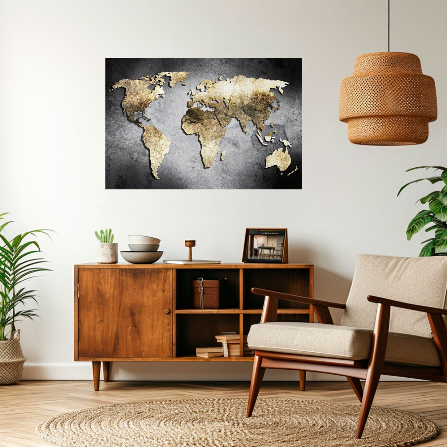 GOLDEN GLOBE TREASURE Peel and Stick Horizontal Poster