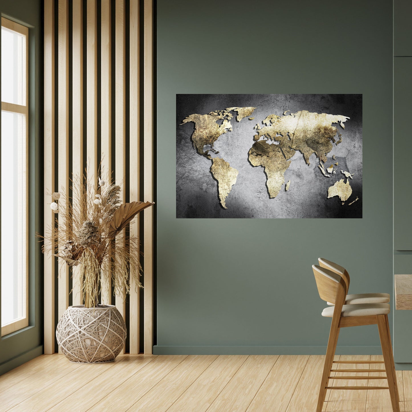 GOLDEN GLOBE TREASURE Peel and Stick Horizontal Poster