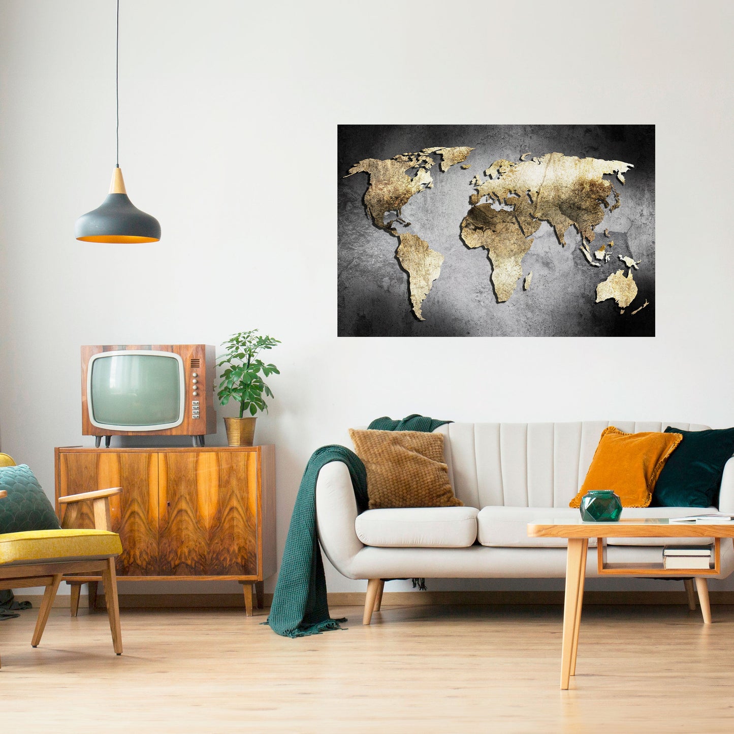 GOLDEN GLOBE TREASURE Peel and Stick Horizontal Poster