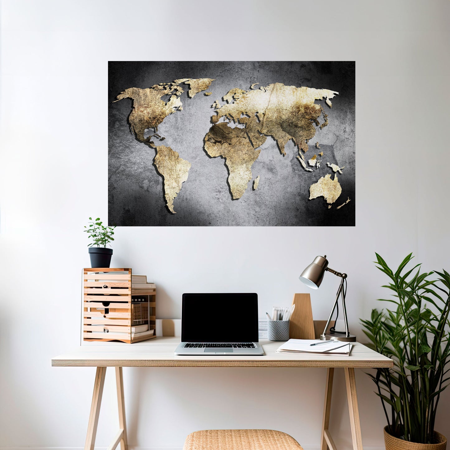 GOLDEN GLOBE TREASURE Peel and Stick Horizontal Poster