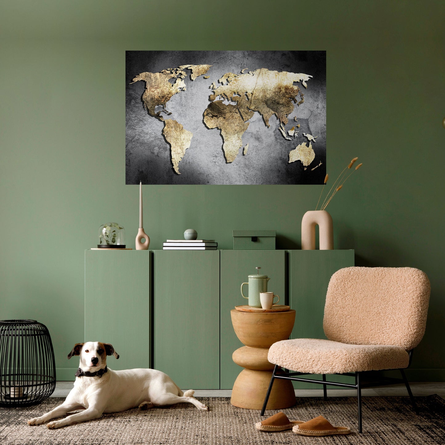 GOLDEN GLOBE TREASURE Peel and Stick Horizontal Poster