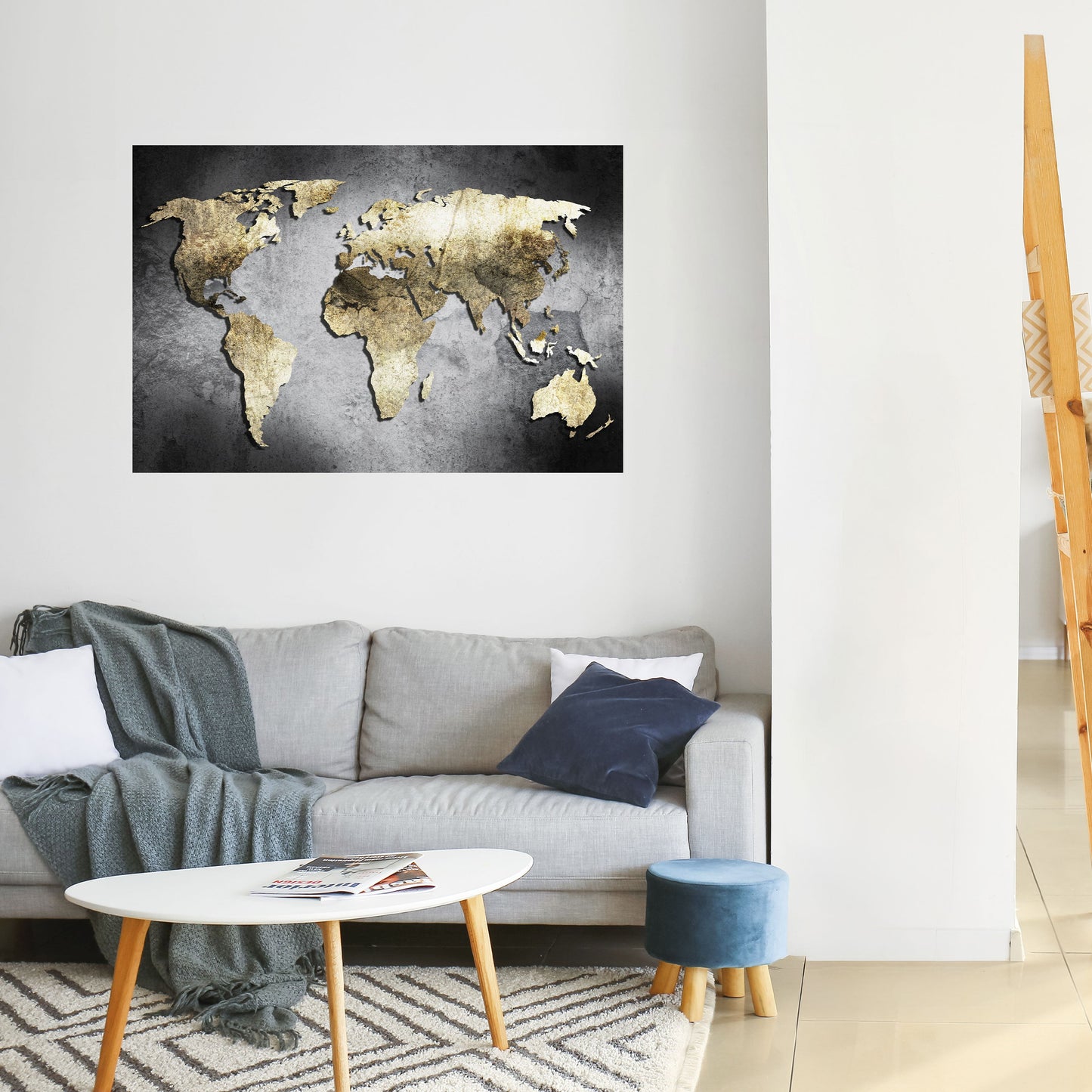 GOLDEN GLOBE TREASURE Peel and Stick Horizontal Poster