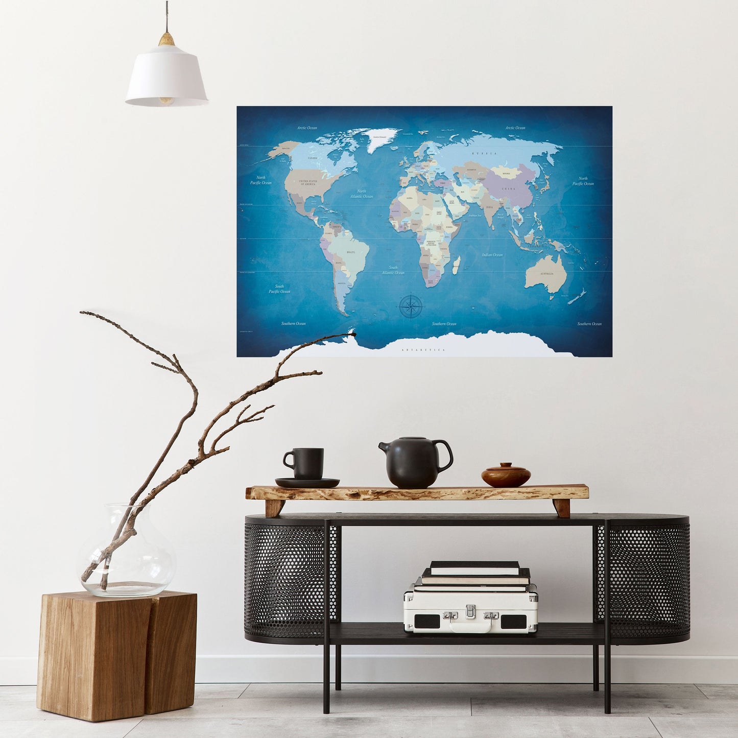 MAP OF DISCOVERY Peel and Stick Horizontal Poster