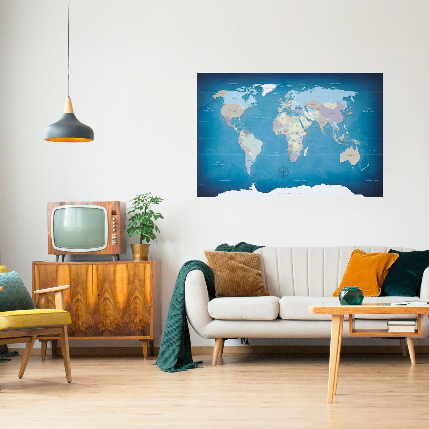 MAP OF DISCOVERY Peel and Stick Horizontal Poster