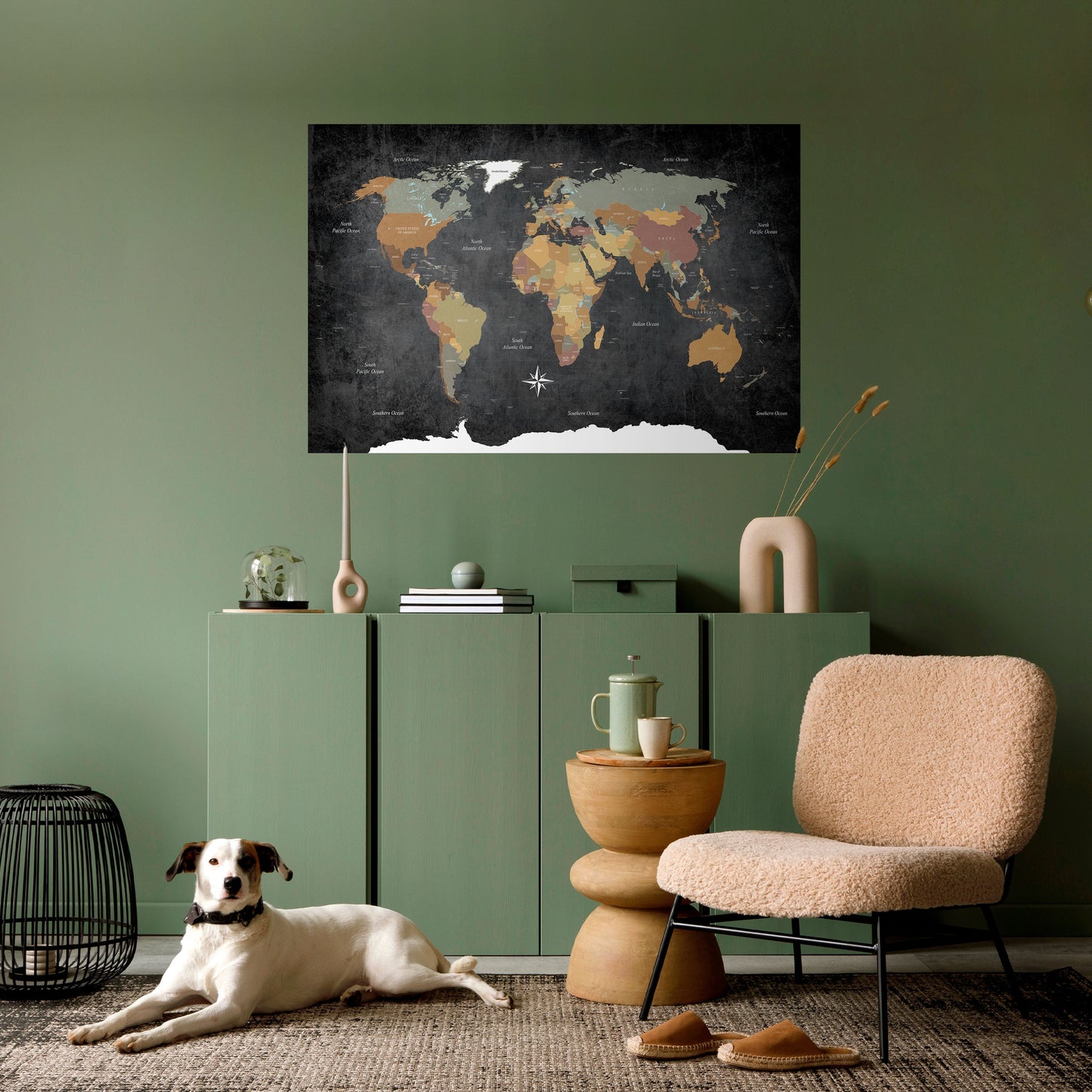 CONTINENTS OF CREATIVITY Peel and Stick Horizontal Poster