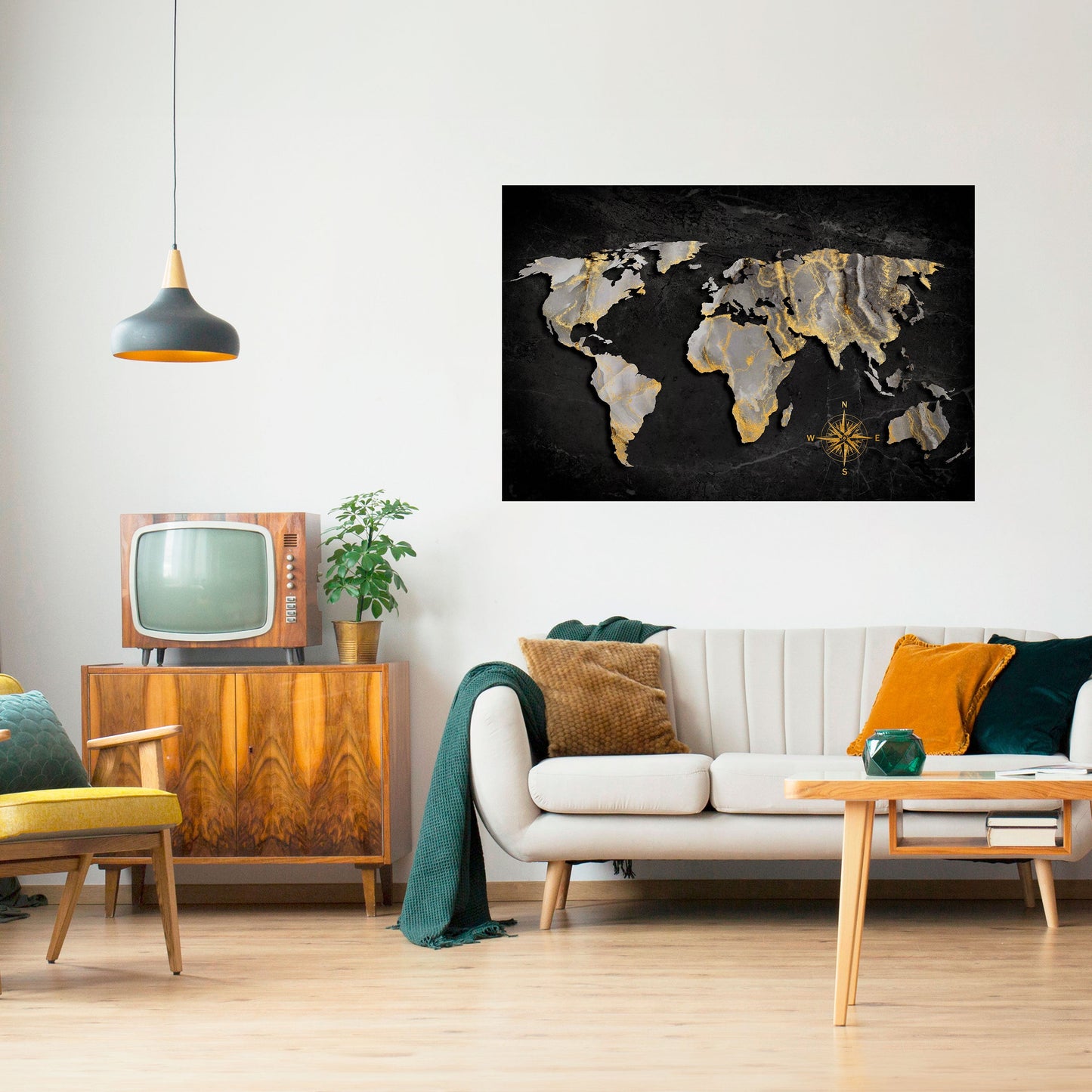 ELEGANT WORLDWIDE Peel and Stick Horizontal Poster