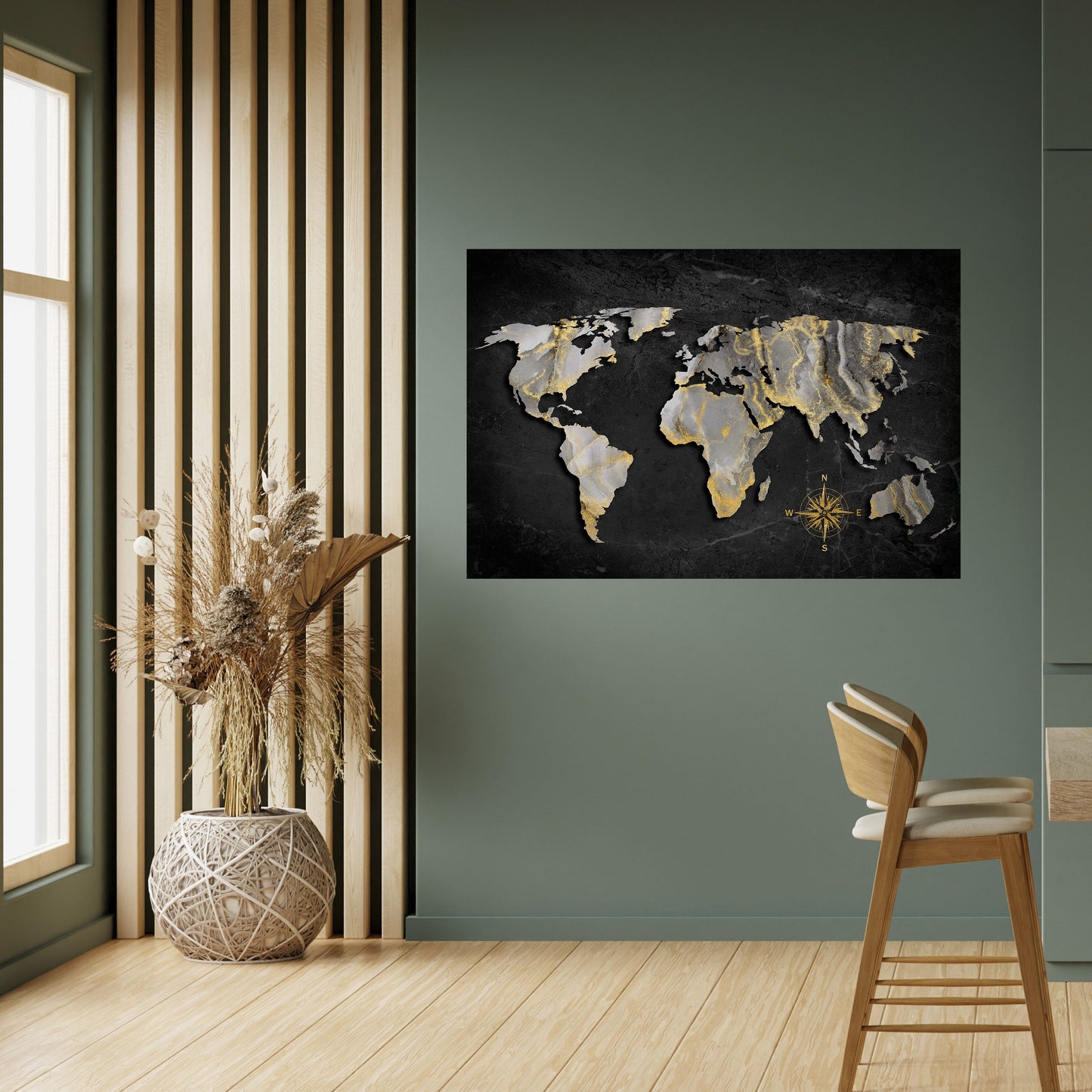 ELEGANT WORLDWIDE Peel and Stick Horizontal Poster
