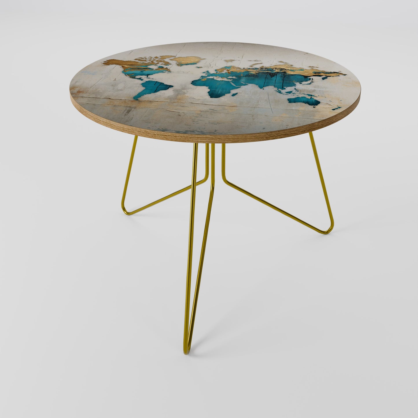 AZURE GILDED MAP Coffee Table 69