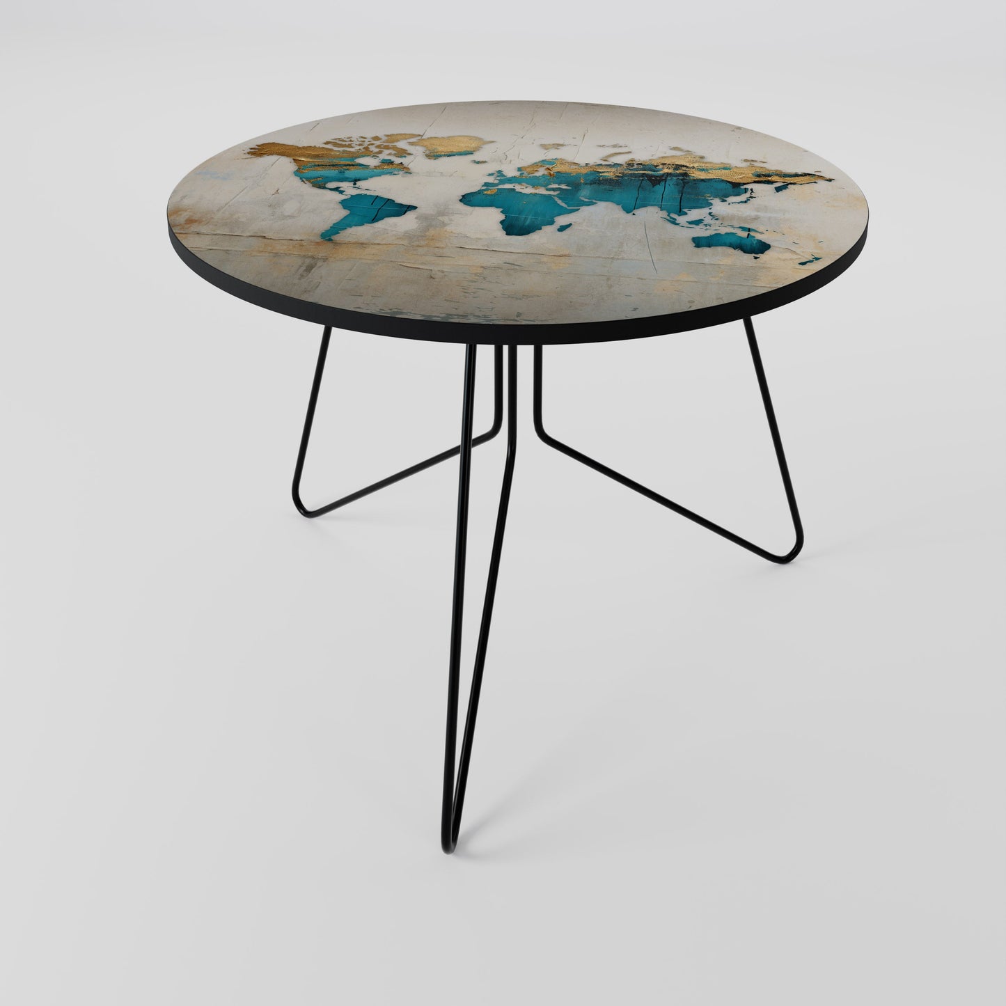 AZURE GILDED MAP Coffee Table 69