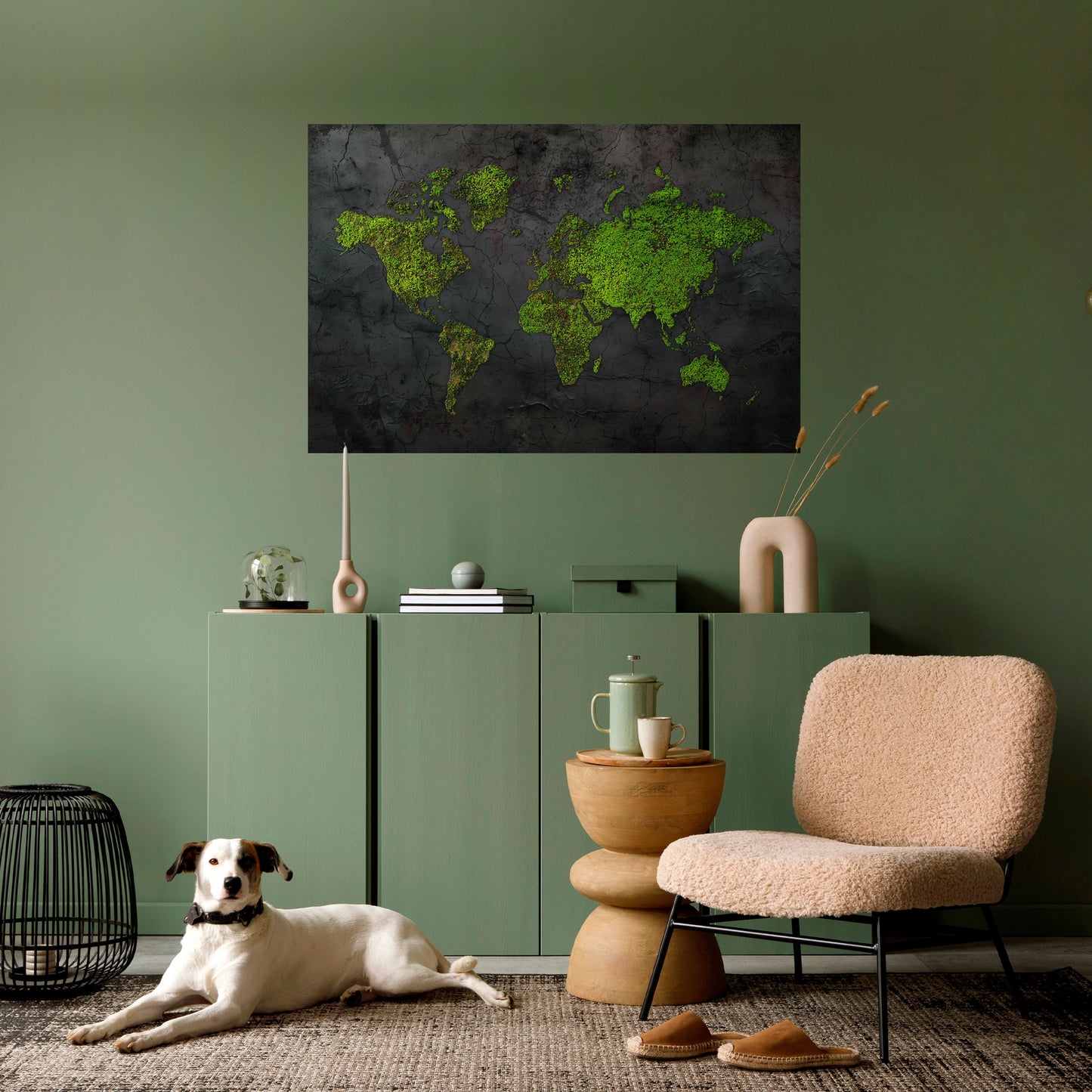 GREENER LANDS EMBRACED Peel and Stick Horizontal Poster