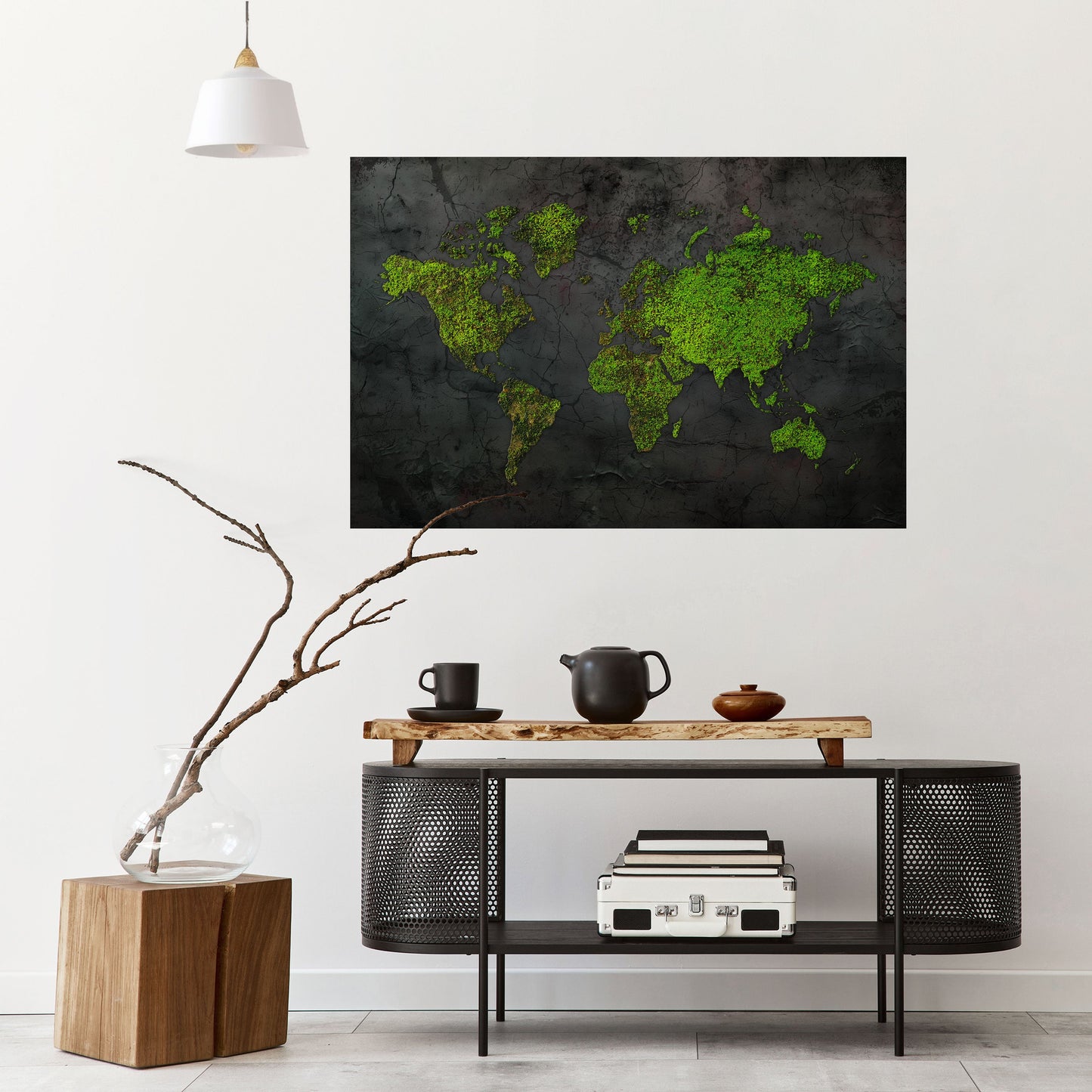GREENER LANDS EMBRACED Peel and Stick Horizontal Poster