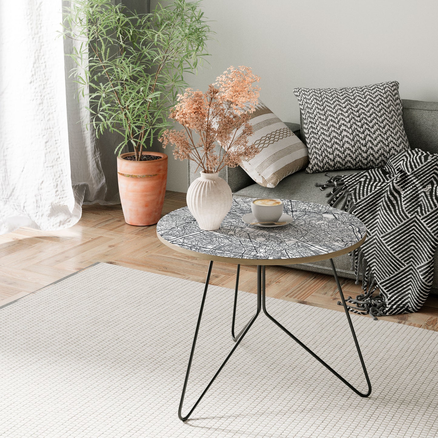 PARIS TOWN PLAN Large Coffee Table