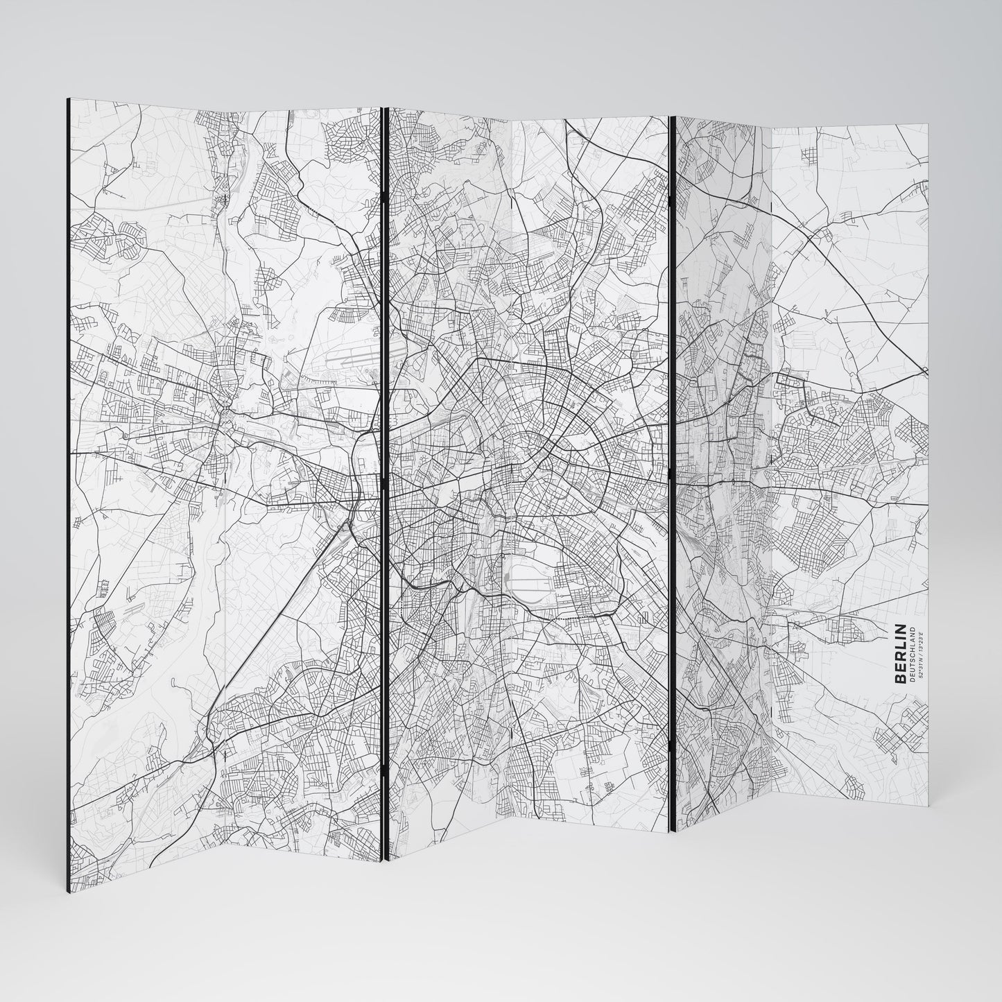 BERLIN PLAN Decorative 6-Panel Room Divider