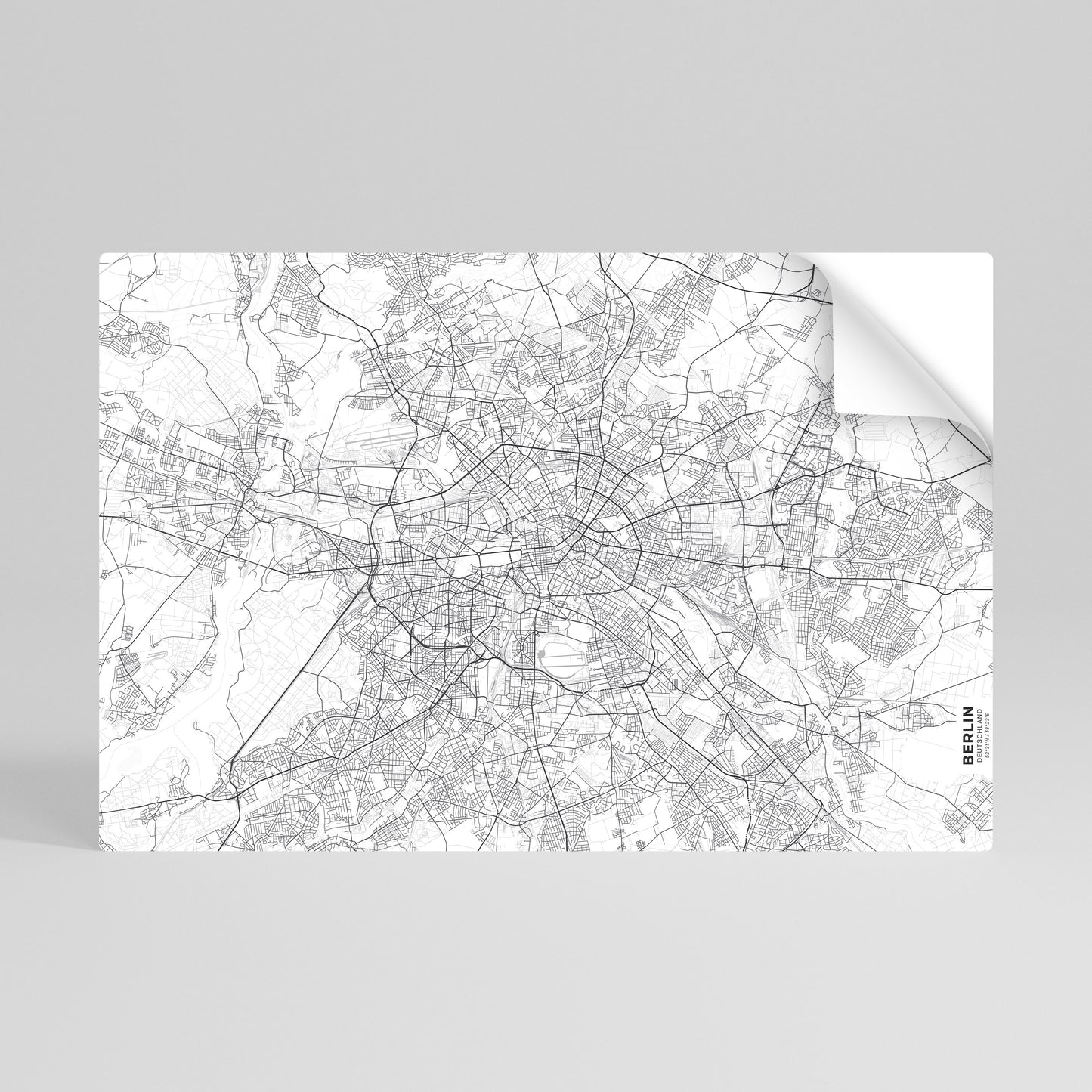BERLIN PLAN Självhäftande Horisontell Poster