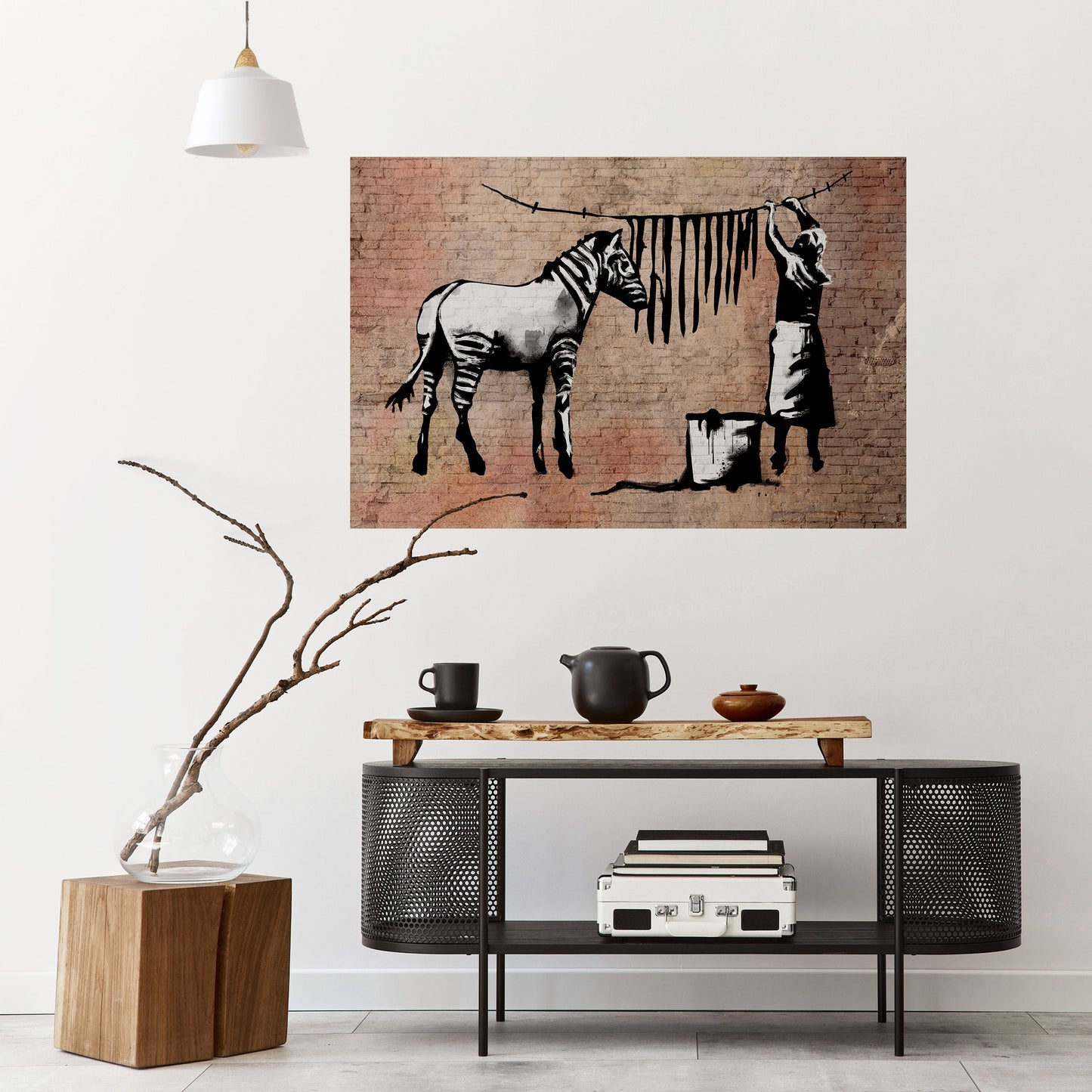 TIDY ZEBRA horisontell affisch med självhäftande mönster