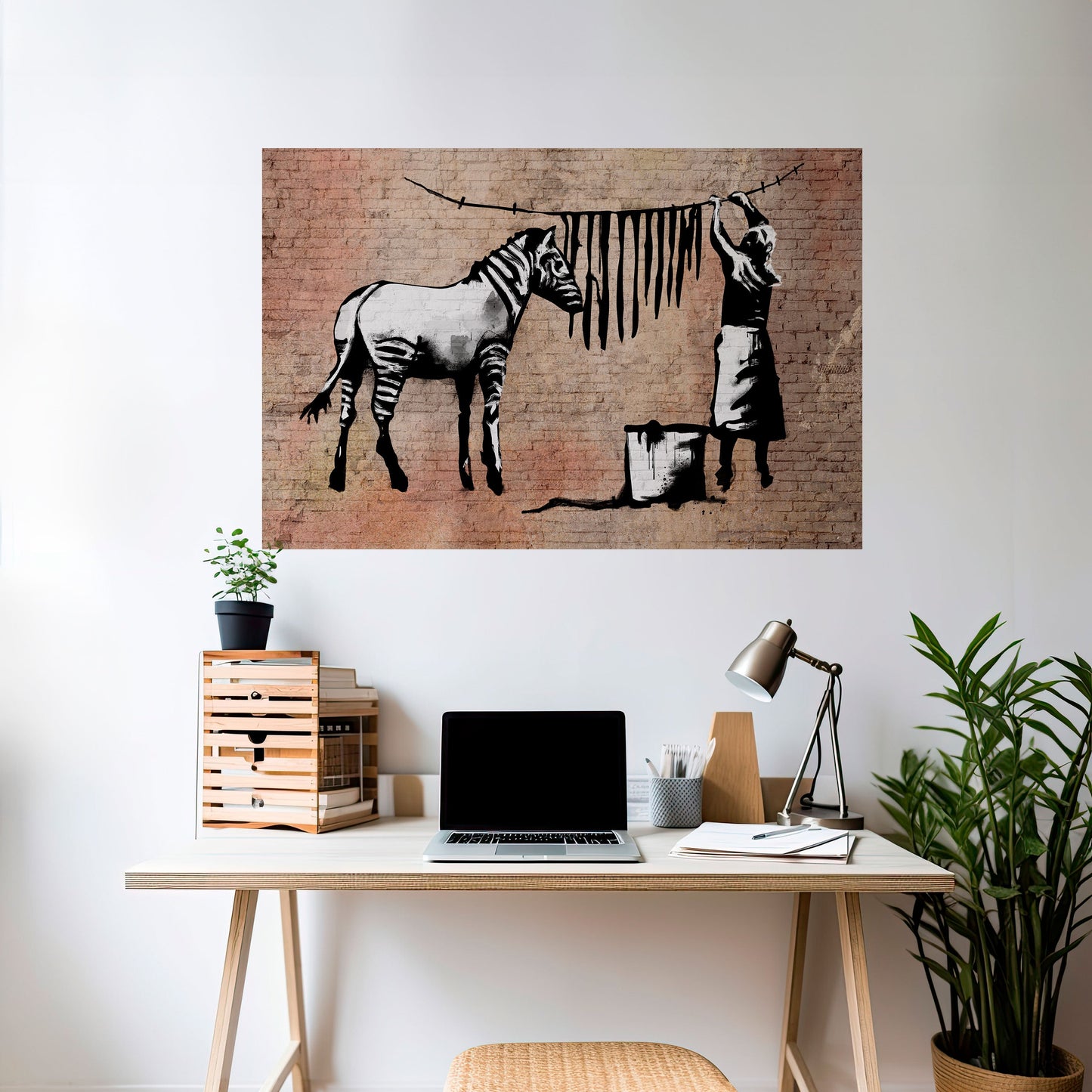 TIDY ZEBRA horisontell affisch med självhäftande mönster