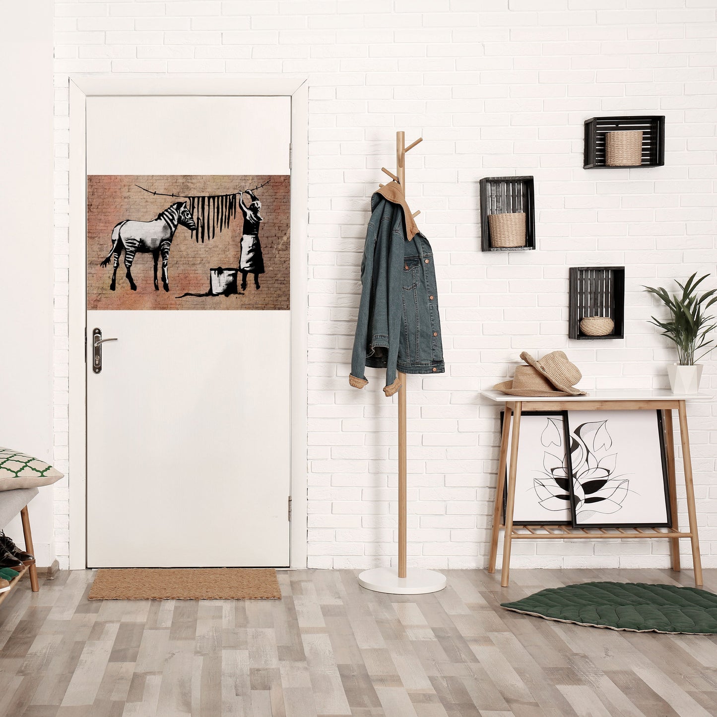 TIDY ZEBRA horisontell affisch med självhäftande mönster