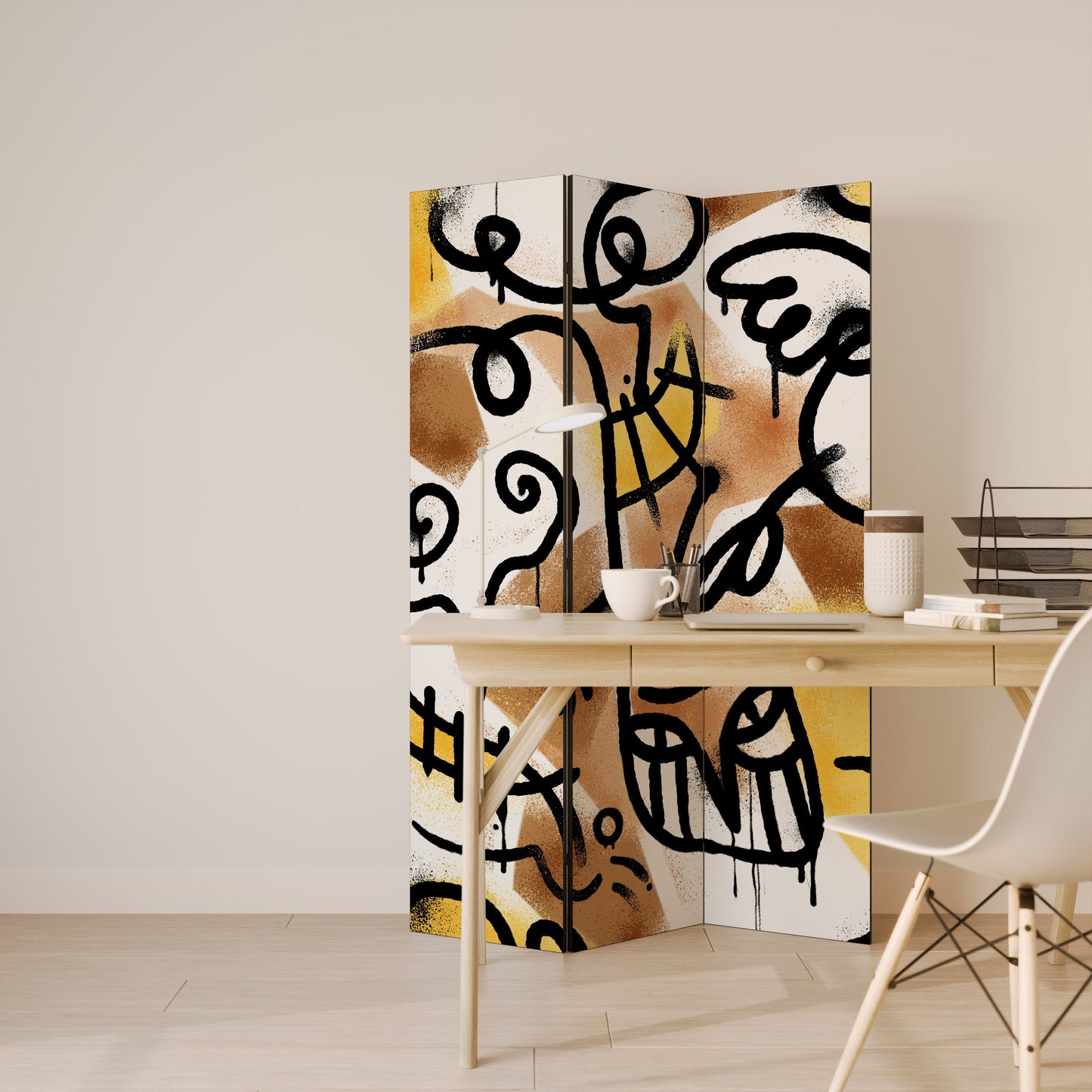 URBAN CANVAS Dekorativ rumsavdelare med 3 paneler